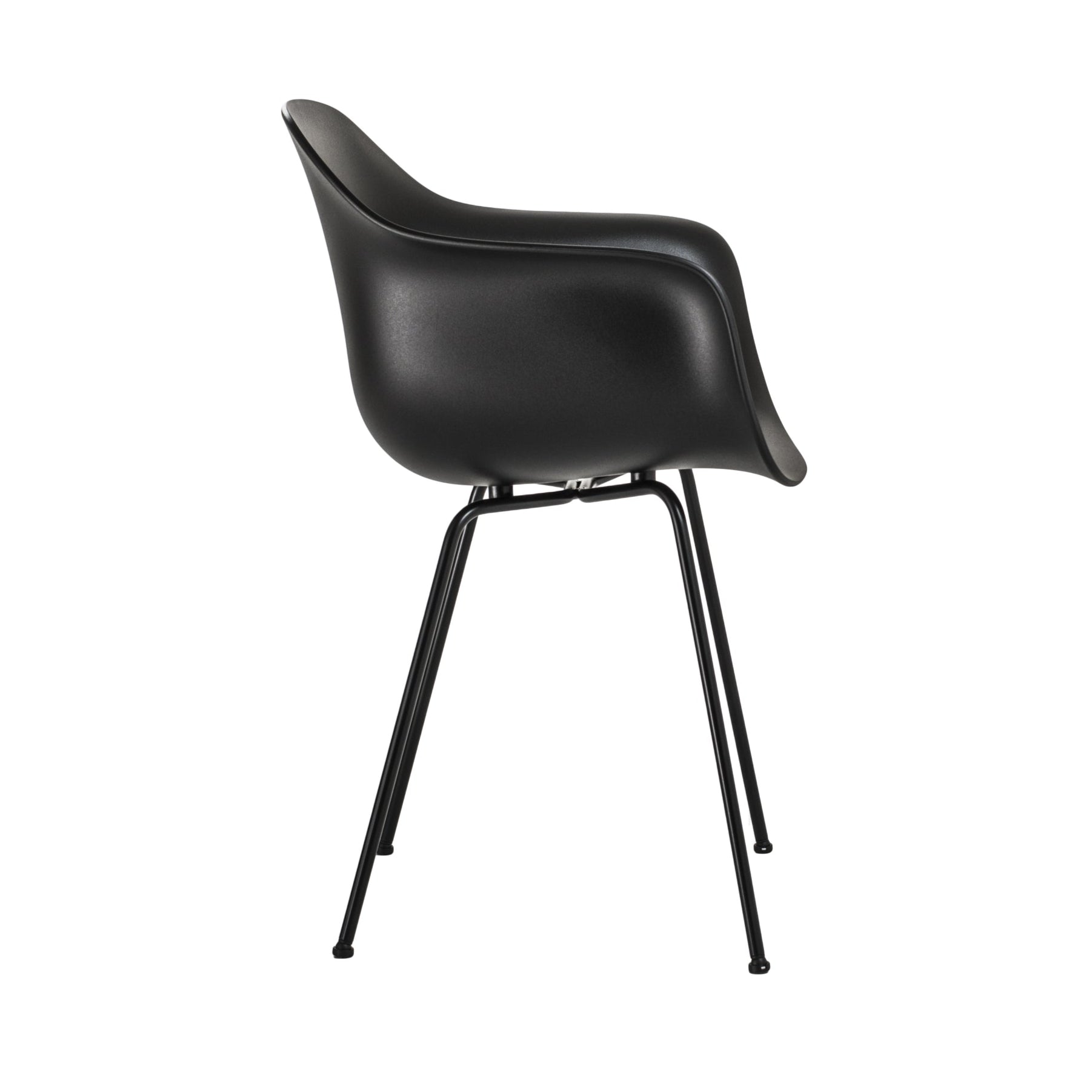 Fauteuil SUBSTANCE zwart met metalen basis