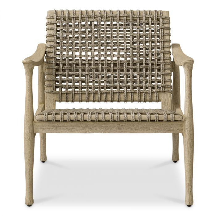 Outdoor Armchair MANZO Gray with Beige