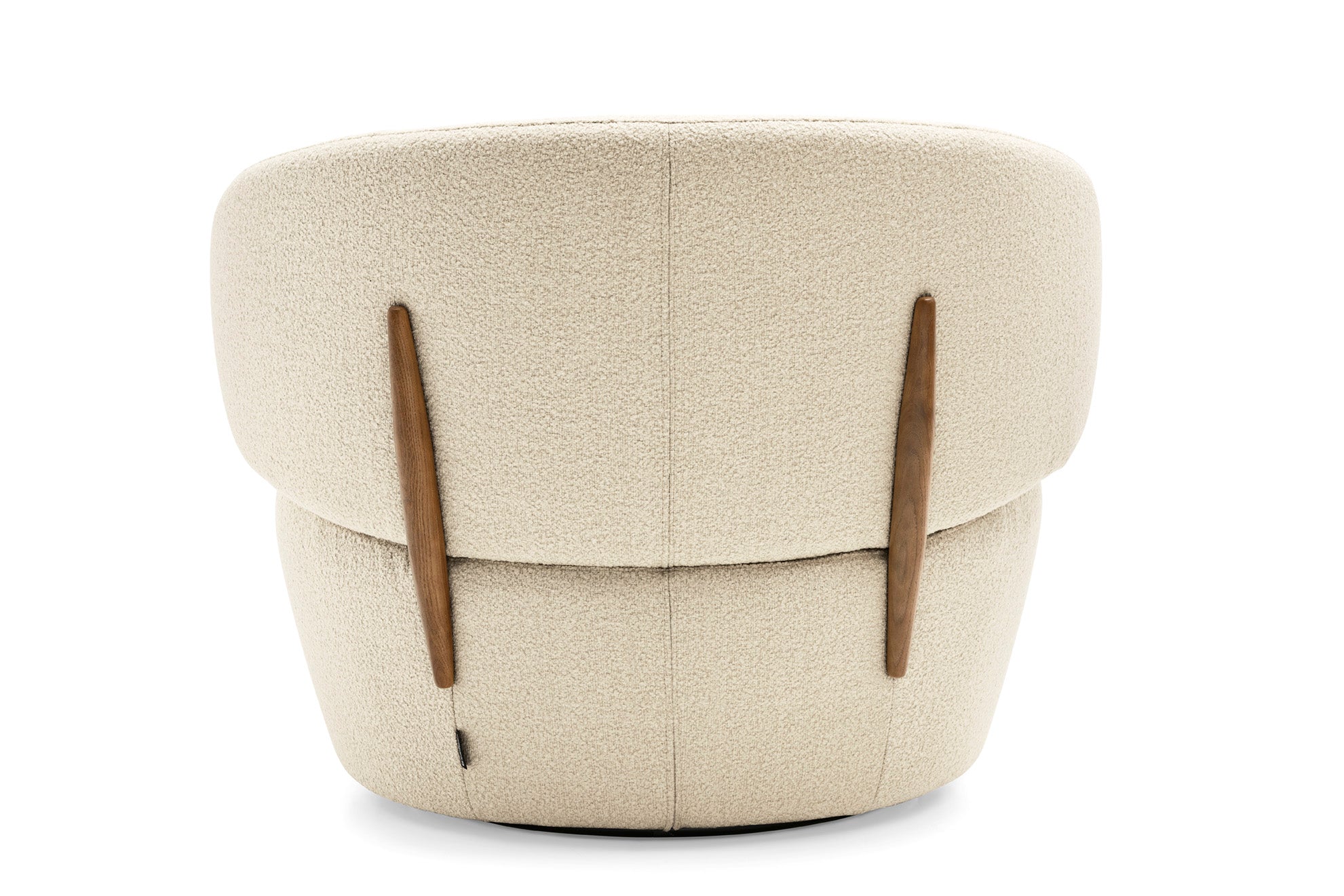 Upholstered swivel armchair MARA