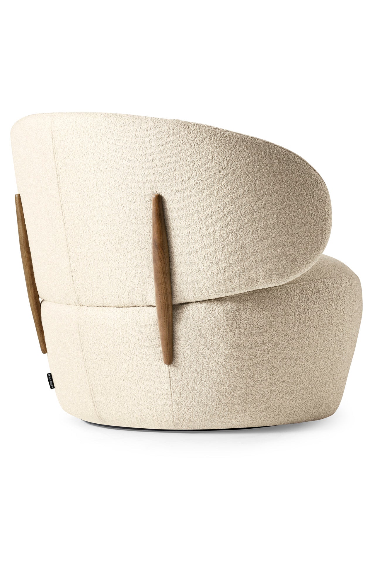 Upholstered swivel armchair MARA