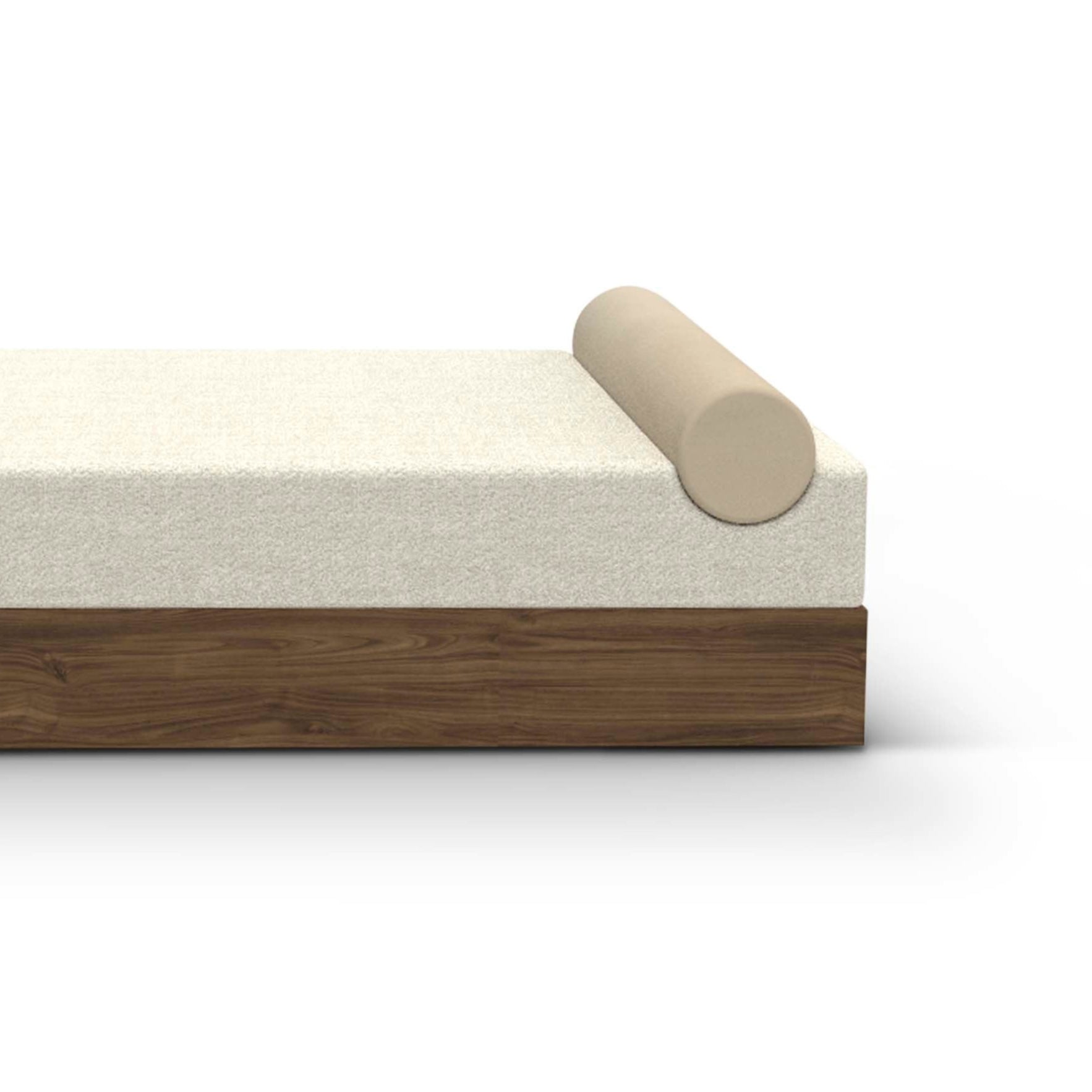 Gestoffeerde ligbank MASS met houten basis