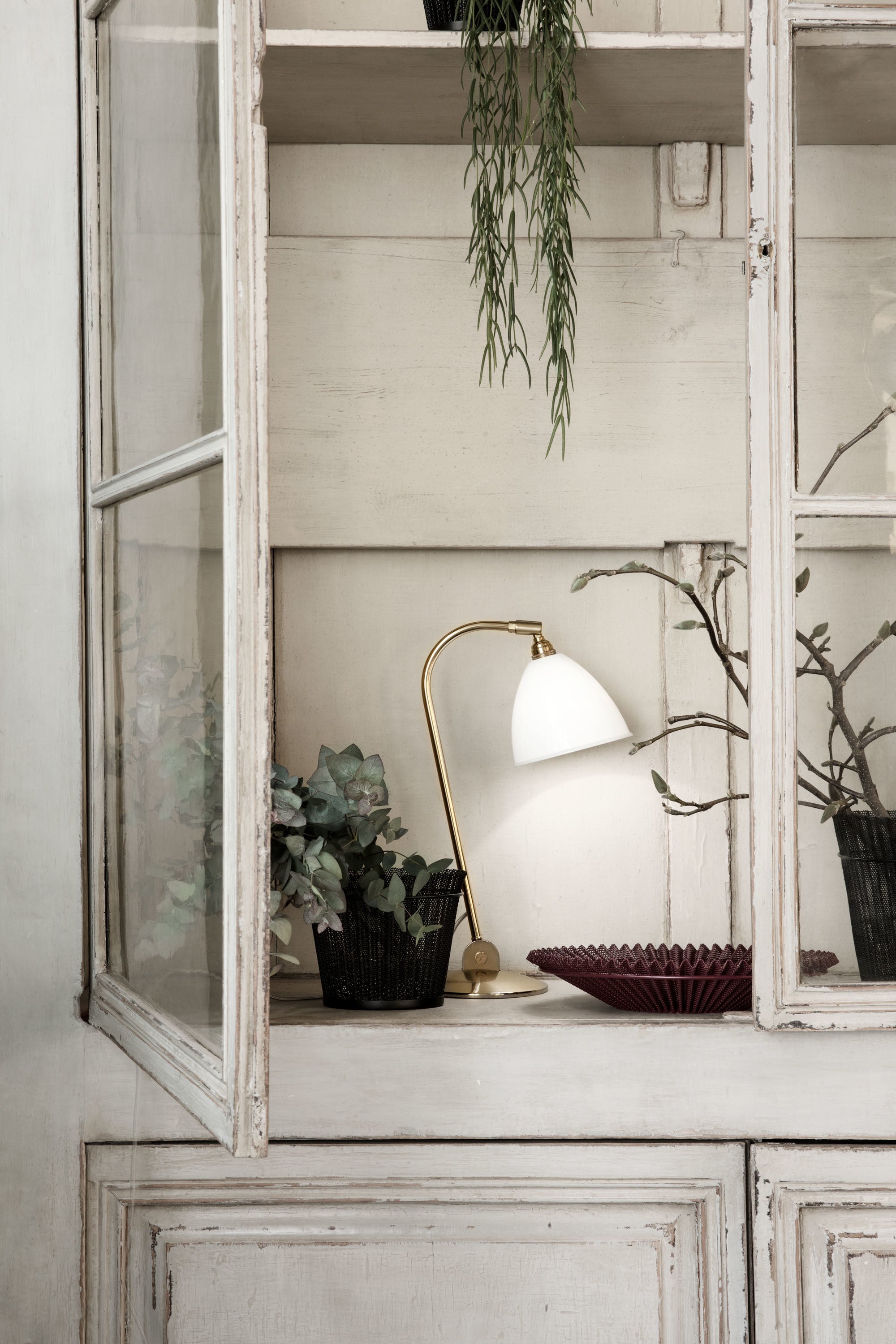 BESTLITE BL2 Table Lamp Brass with Cream Shade