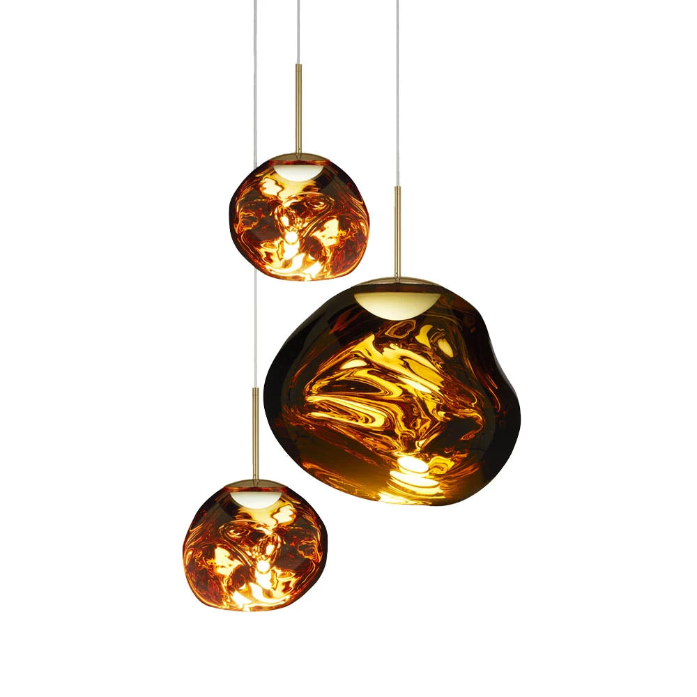 Hanglamp MELT ROND goud