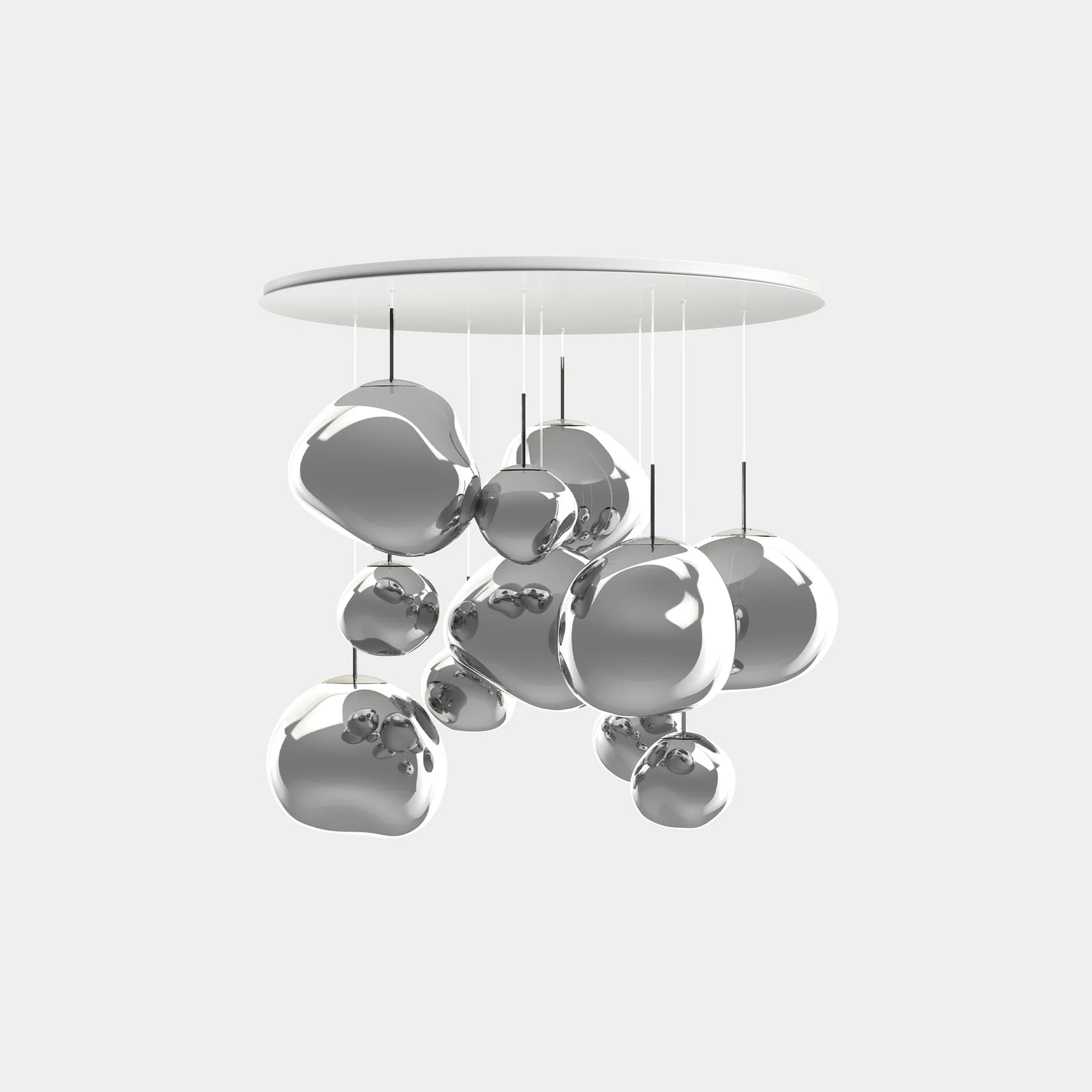 MELT MEGA plafondlamp zilver