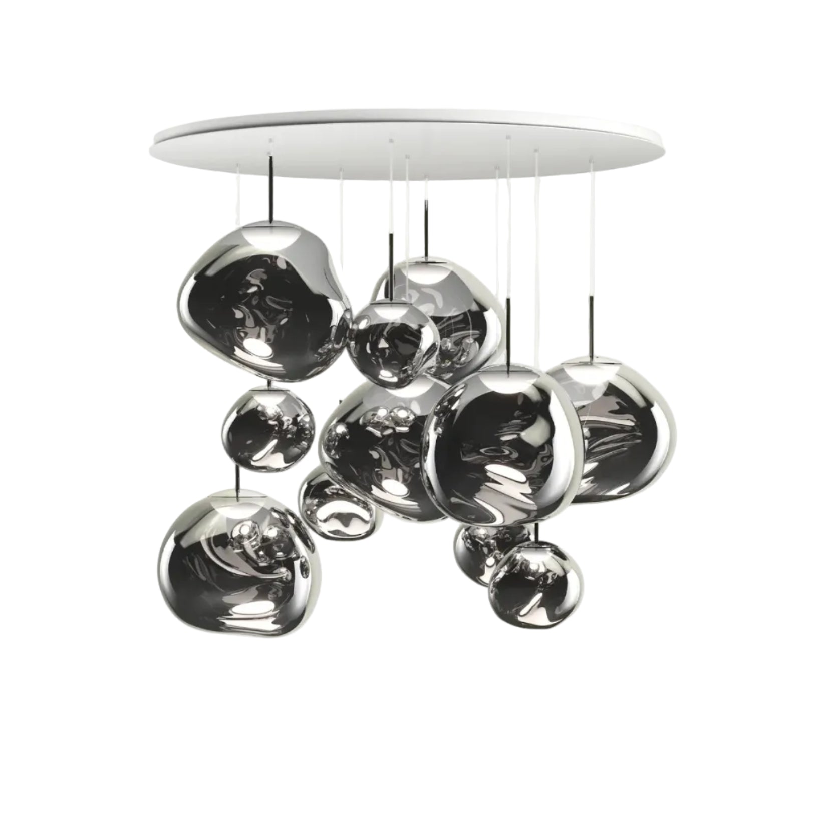 MELT MEGA plafondlamp zilver