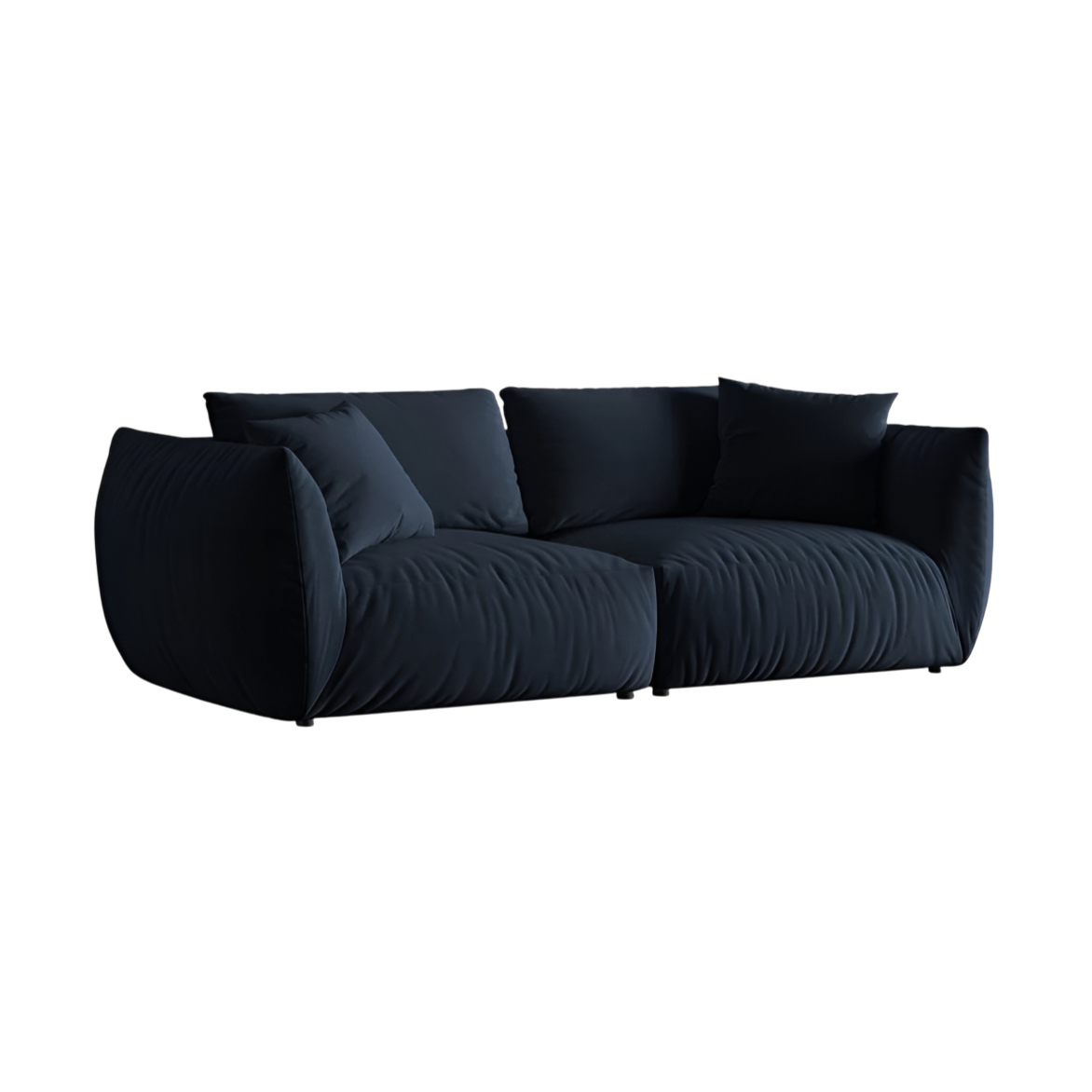 CHRIS royal blue velvet 4-seater sofa