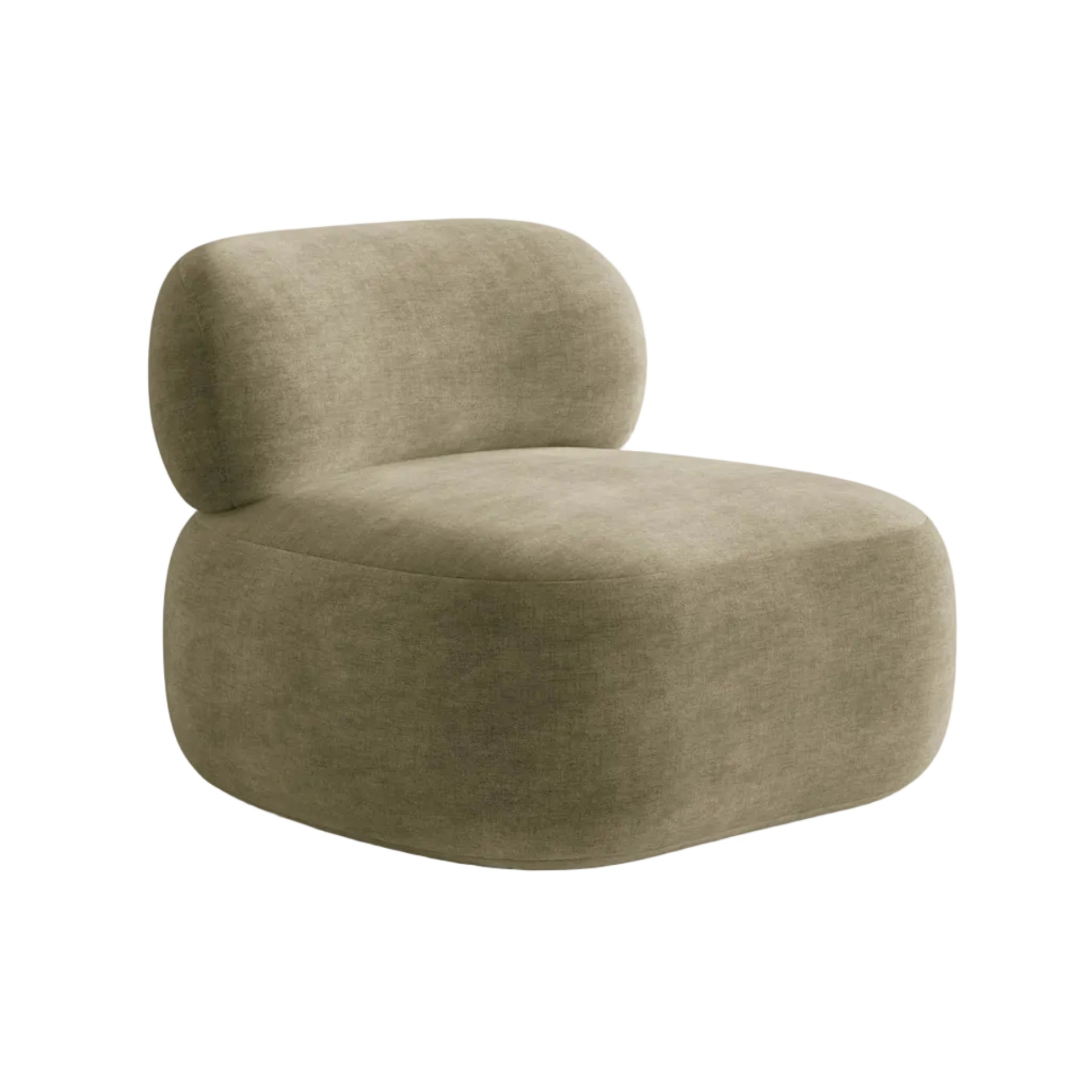 Fauteuil AURA lichtolijfkleurig chenille