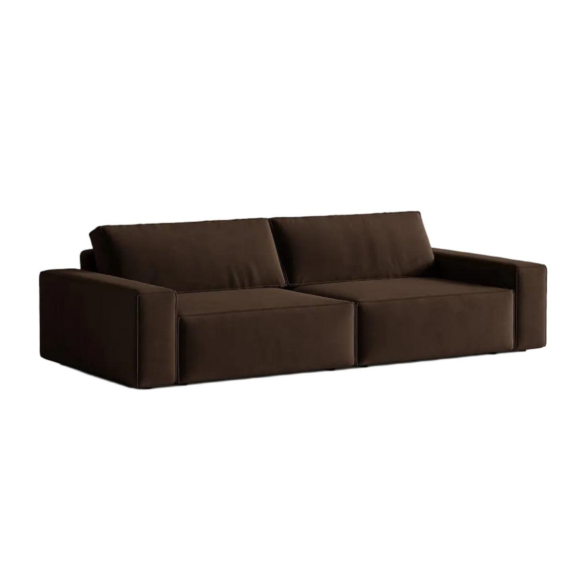 Velvet 3-zitsbank met slaapfunctie JODIE chocolade