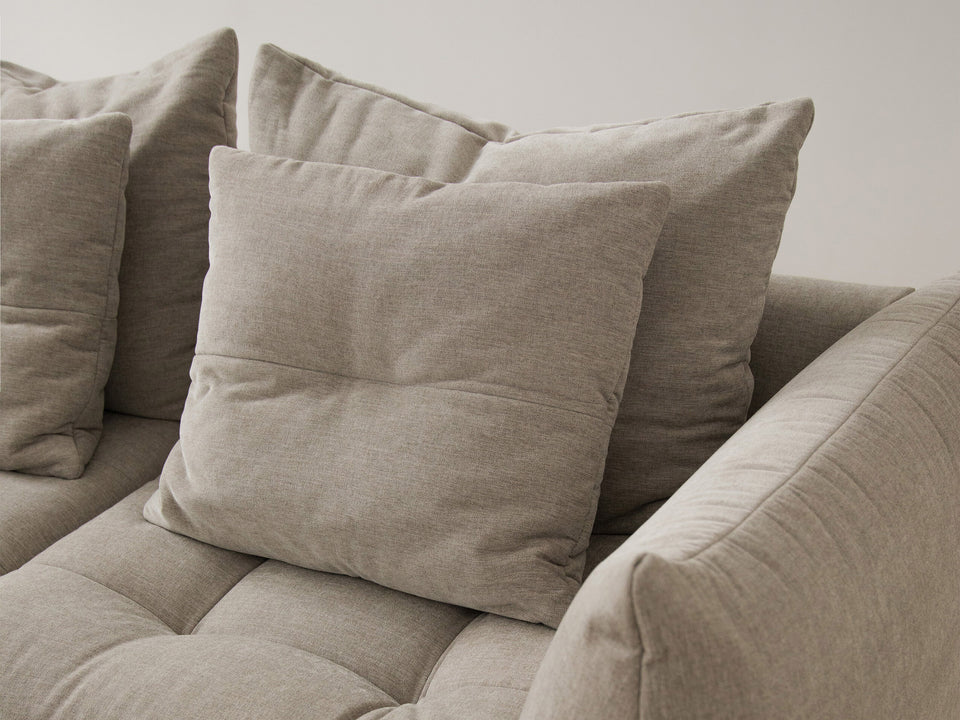 3-Sitzer-Samtsofa grauer Blüte