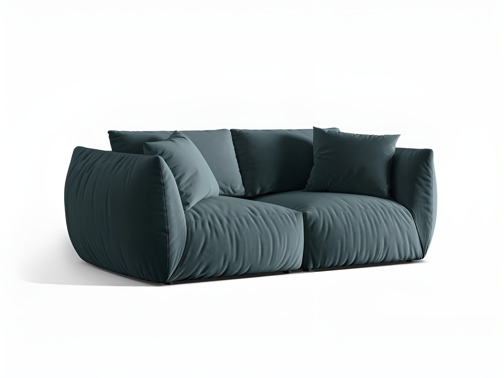 CHRIS light blue velvet 3-seater sofa