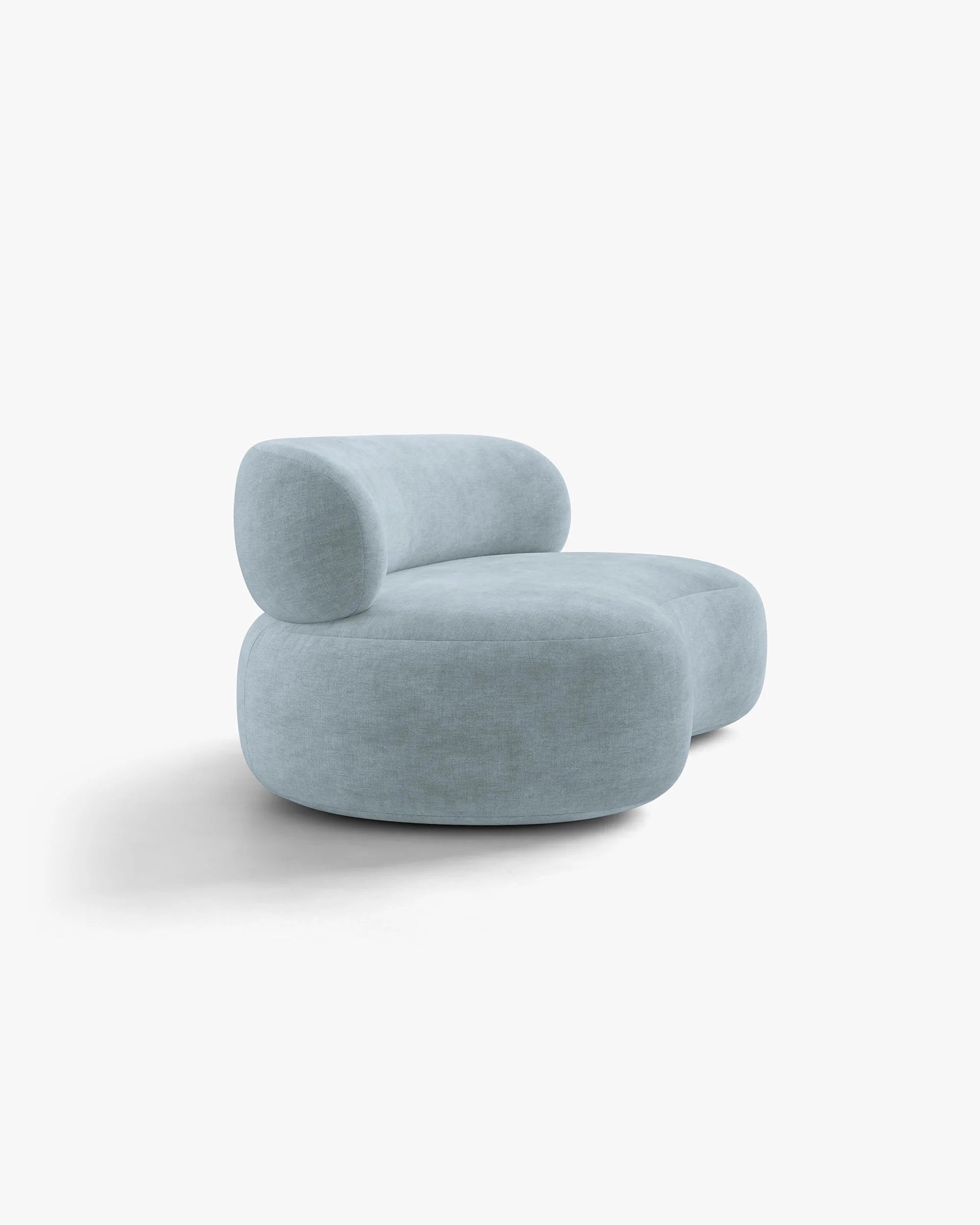 Sofa 3-zits AURA pastelblauw chenille