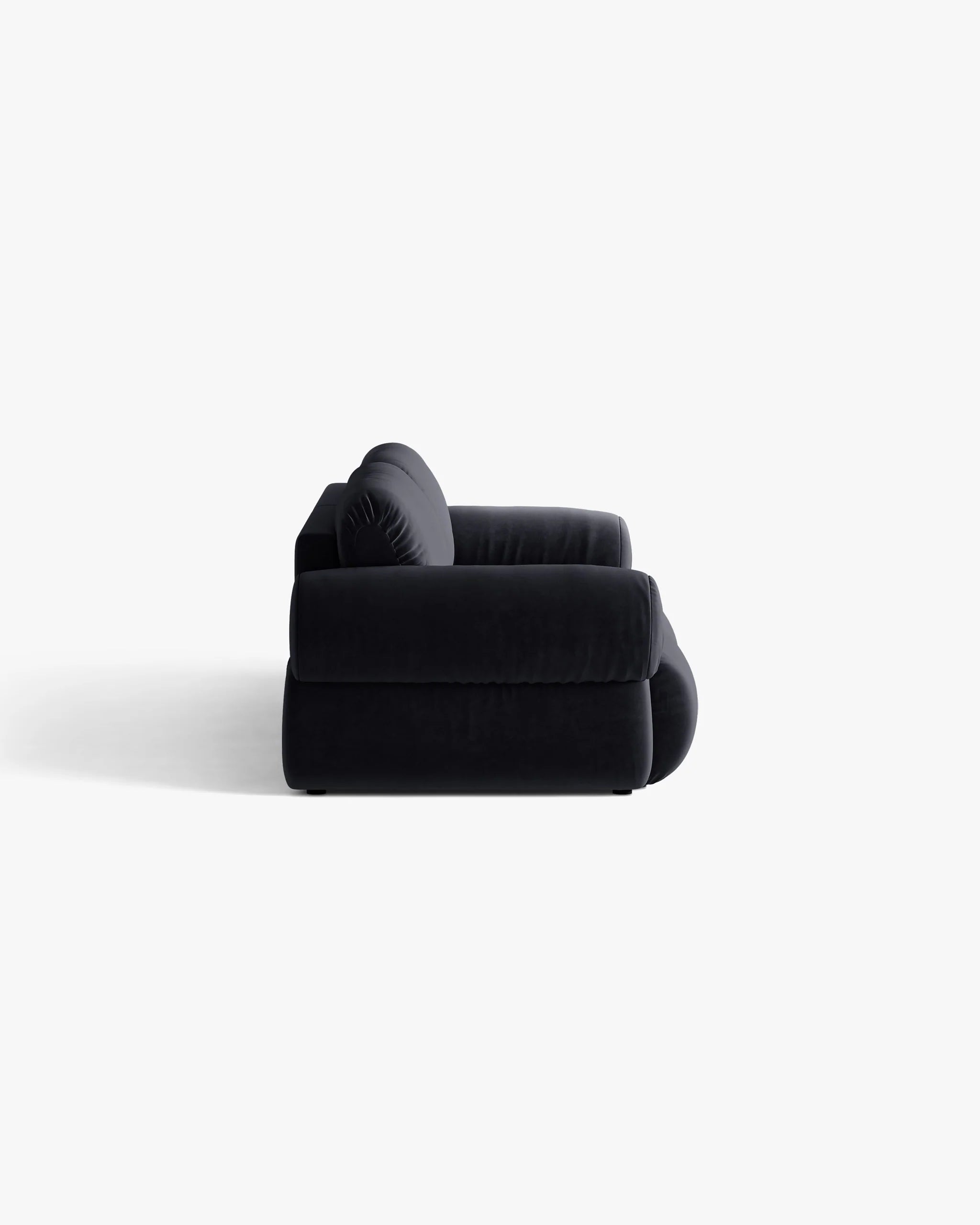 Sofa voor 4 personen, fluweel OPHELIA in koninklijk blauw
