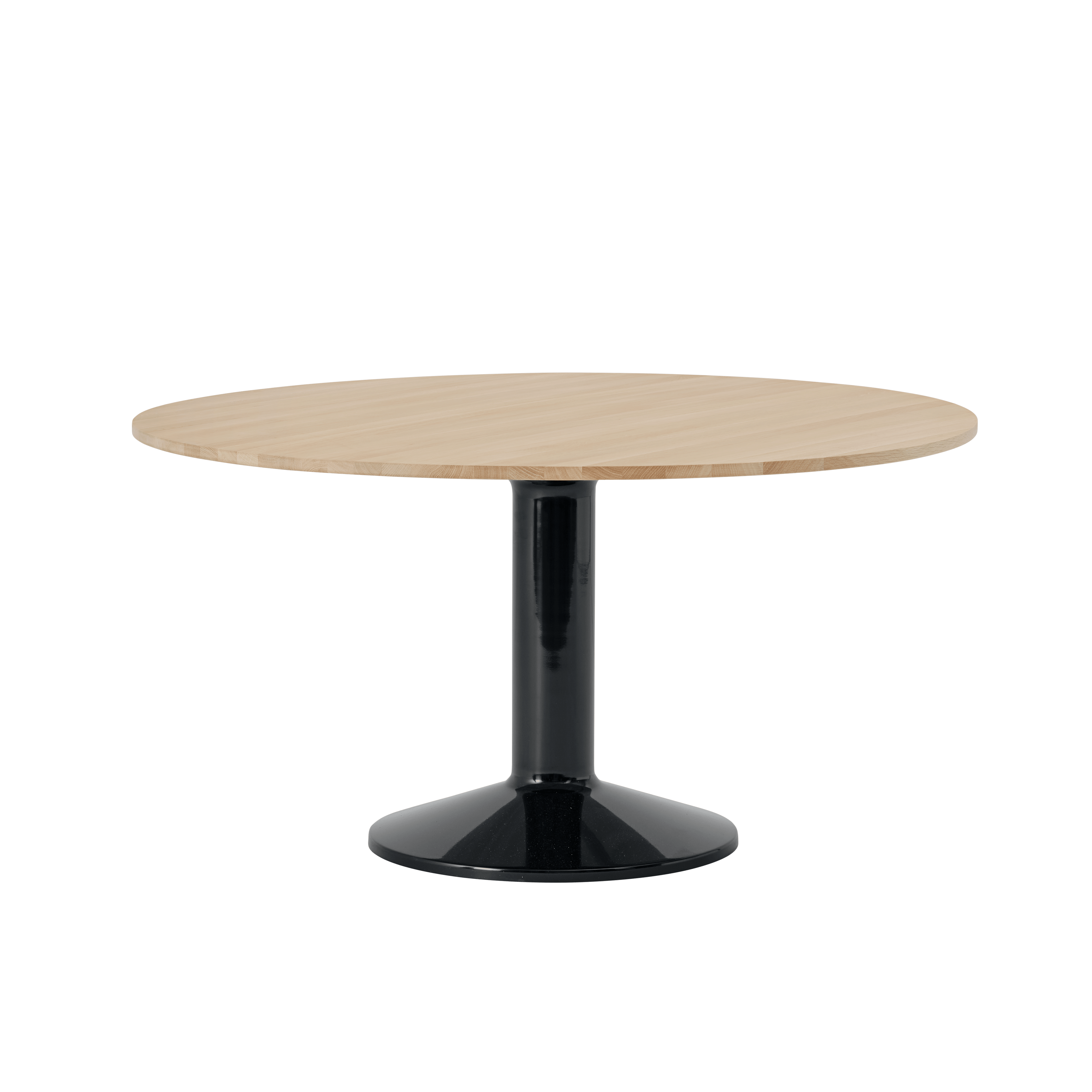 Ronde tafel MIDST geolied eiken met zwarte basis