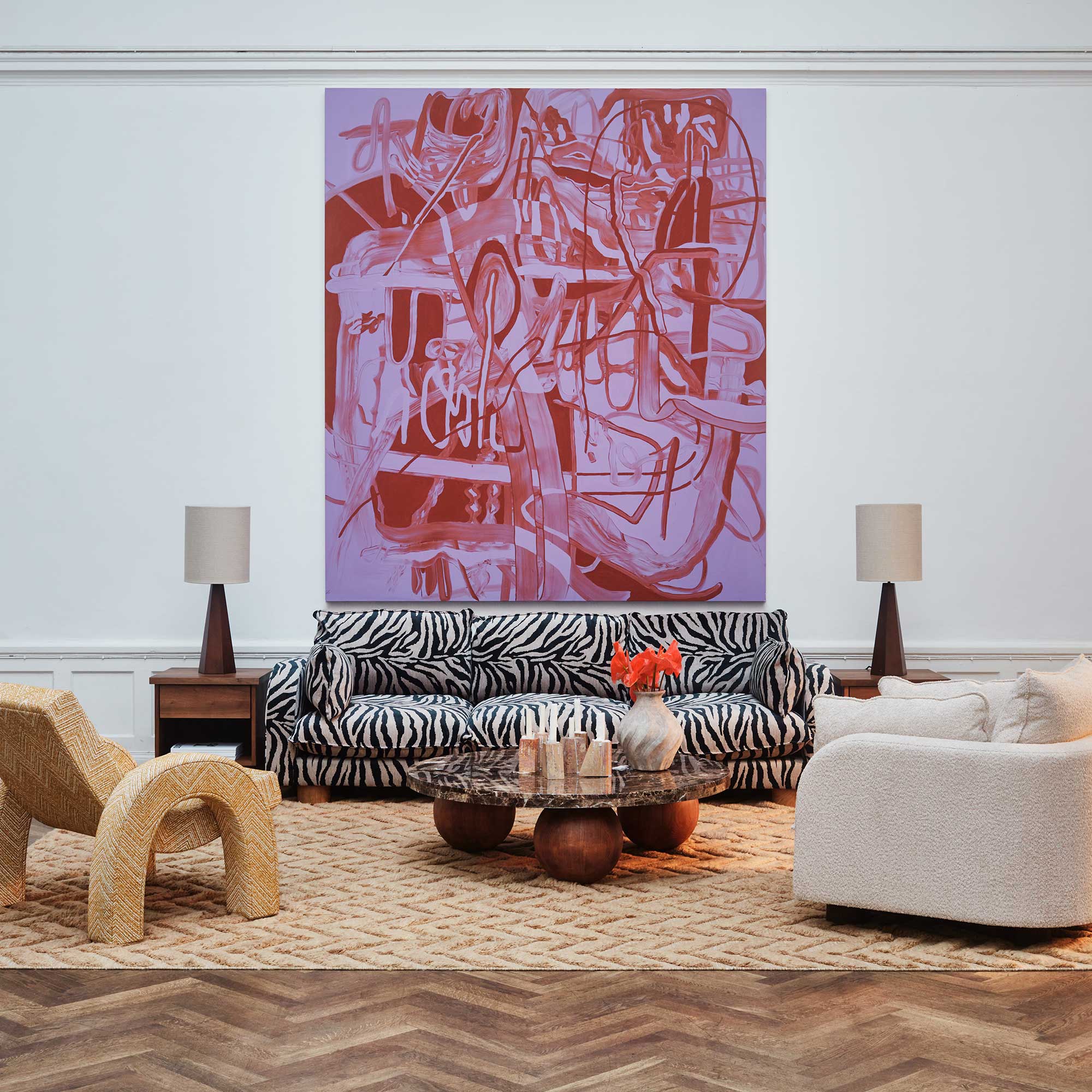 Sofa 3-sitzig MILES Zebra