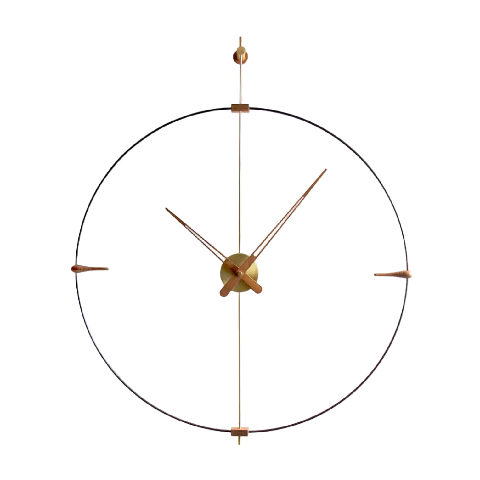 Wanduhr MINI BILBAO gold mit Schwarz