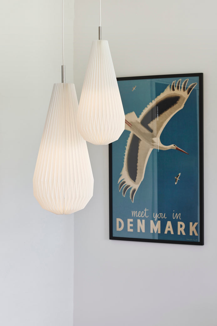 Hanging Lamp MODEL 181 COMET white with gold