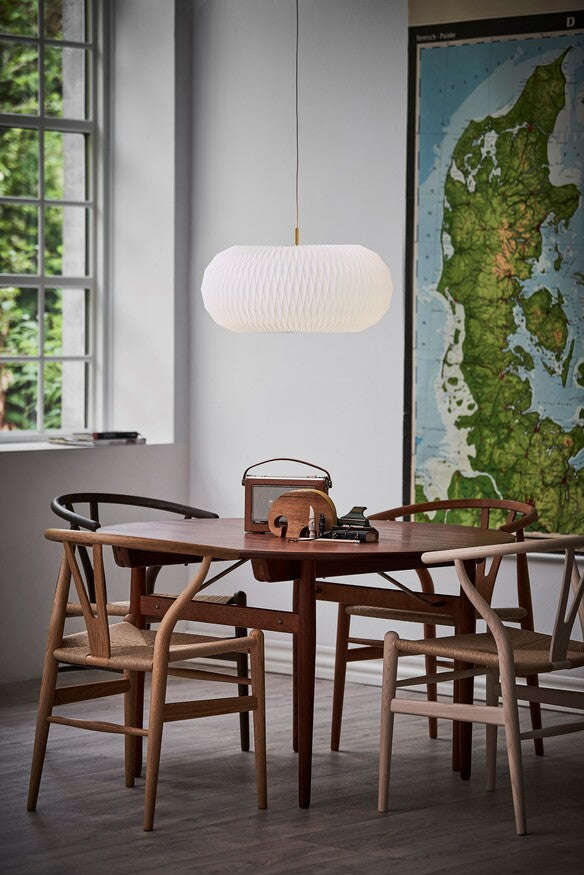 Hanglamp MODEL 195 DONUT wit met goud