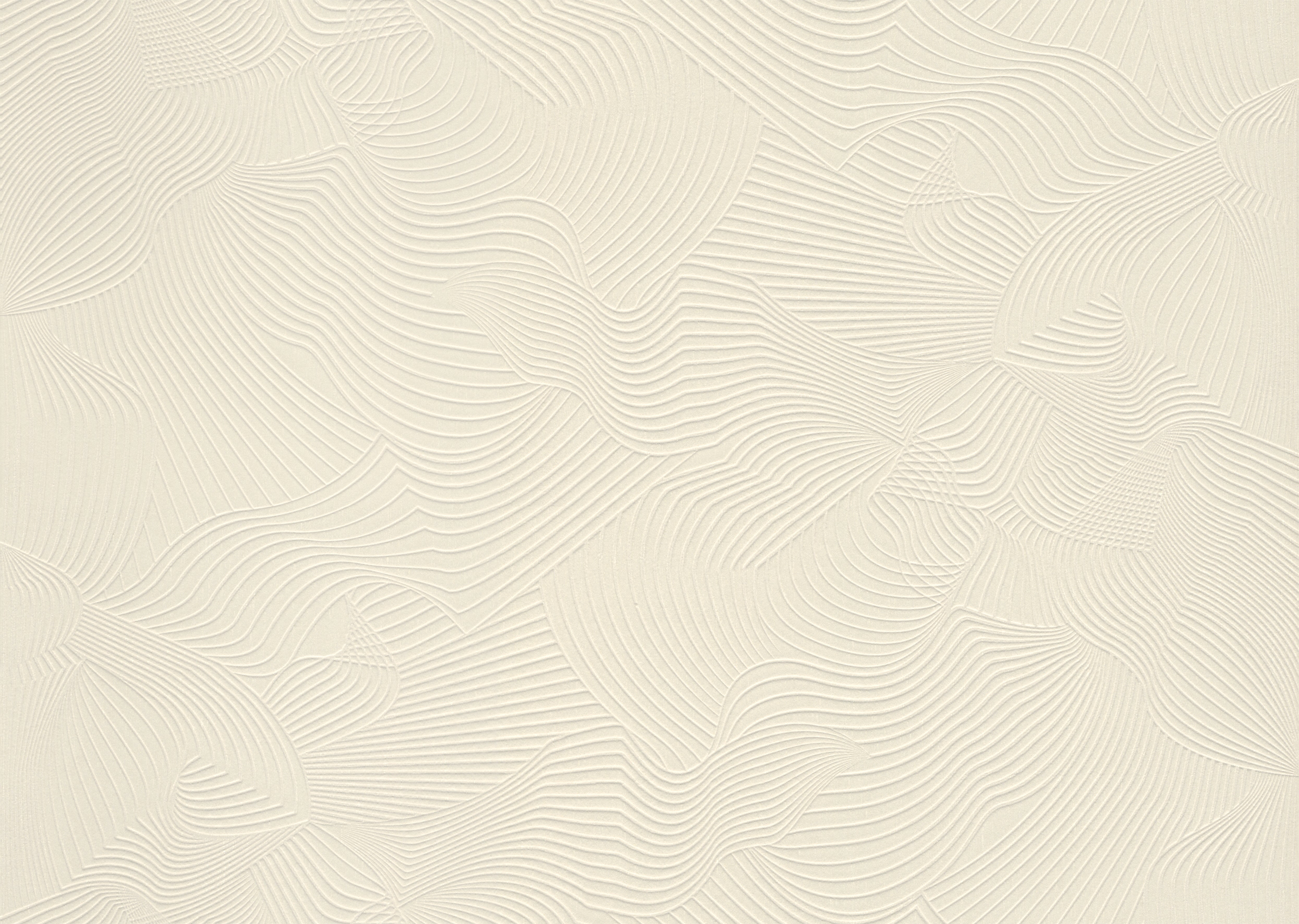 Textielbehang met abstract patroon en moiré-effect TECHNO BEE crème wit