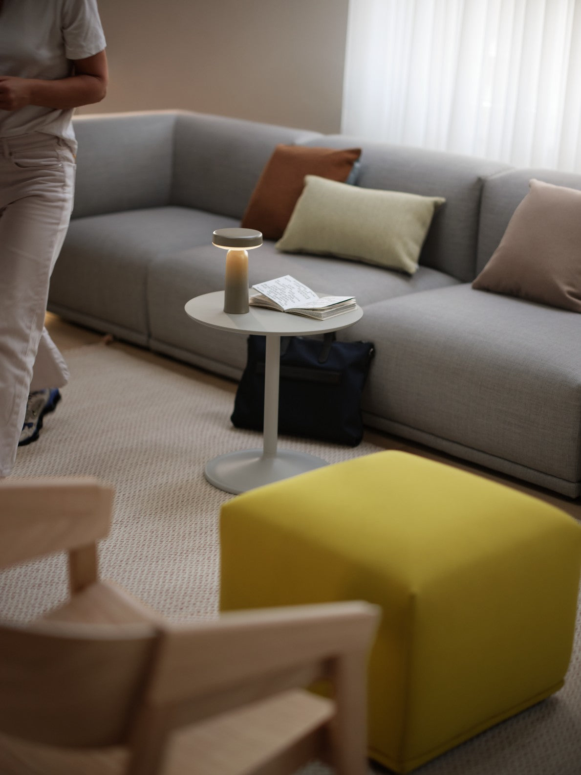 Draagbare buitenlamp EASE taupe