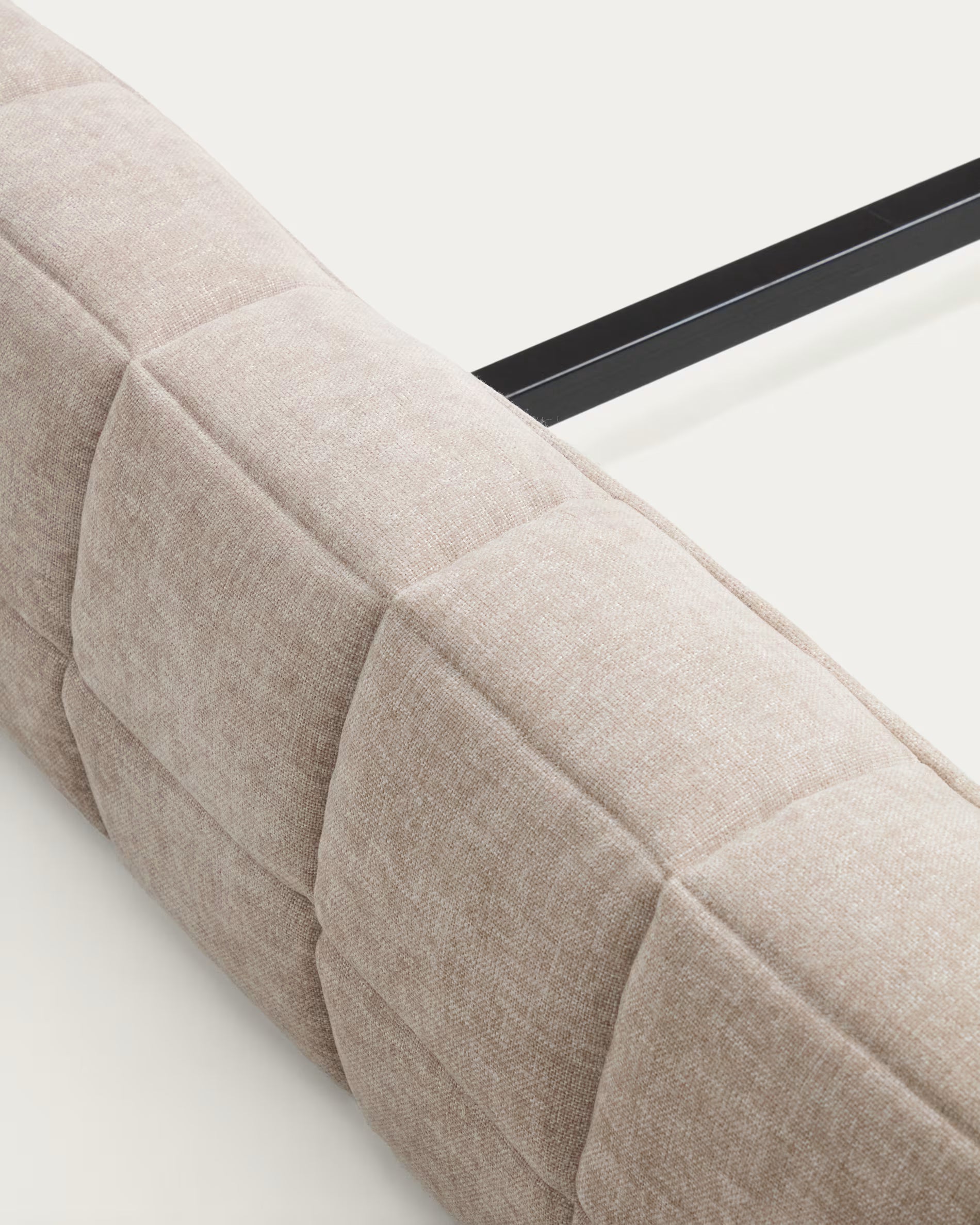 Łóżko LUIANA beżowy do sypialni – styl minimalistyczny