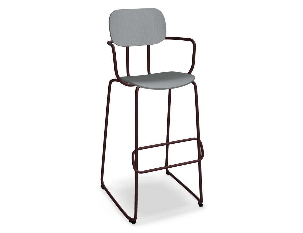 Hoker NEW SCHOOL bordowa podstawa do kuchni – styl nowoczesny