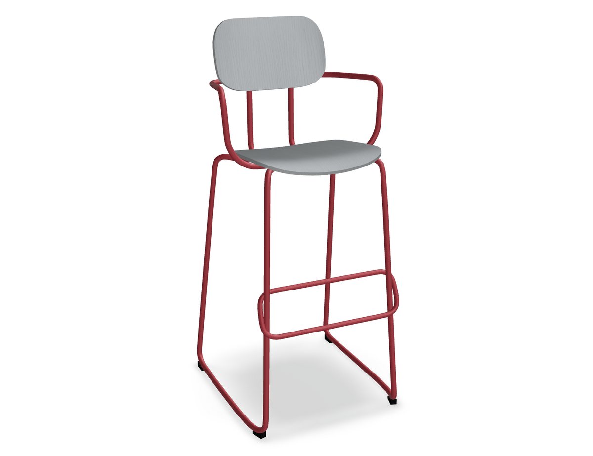 Hoker NEW SCHOOL czerwona podstawa – styl nowoczesny