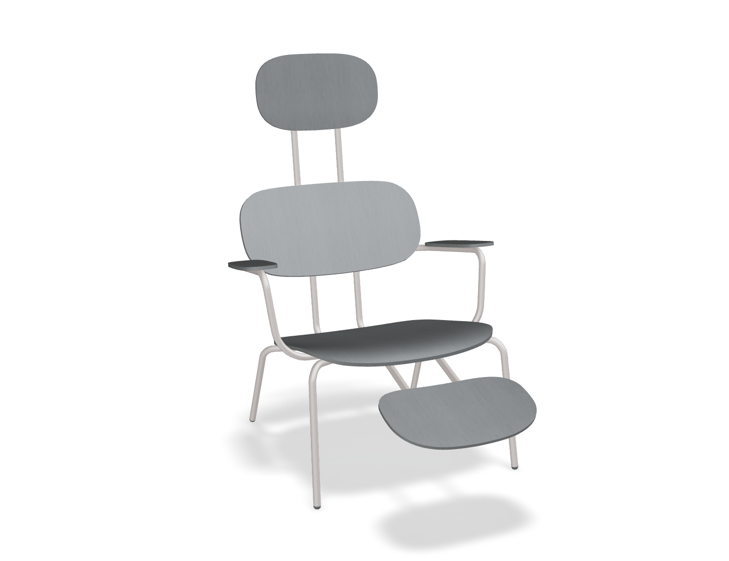 Fotel z zagłówkiem NEW SCHOOL LOUNGE beżowa podstawa do salonu – .mdd