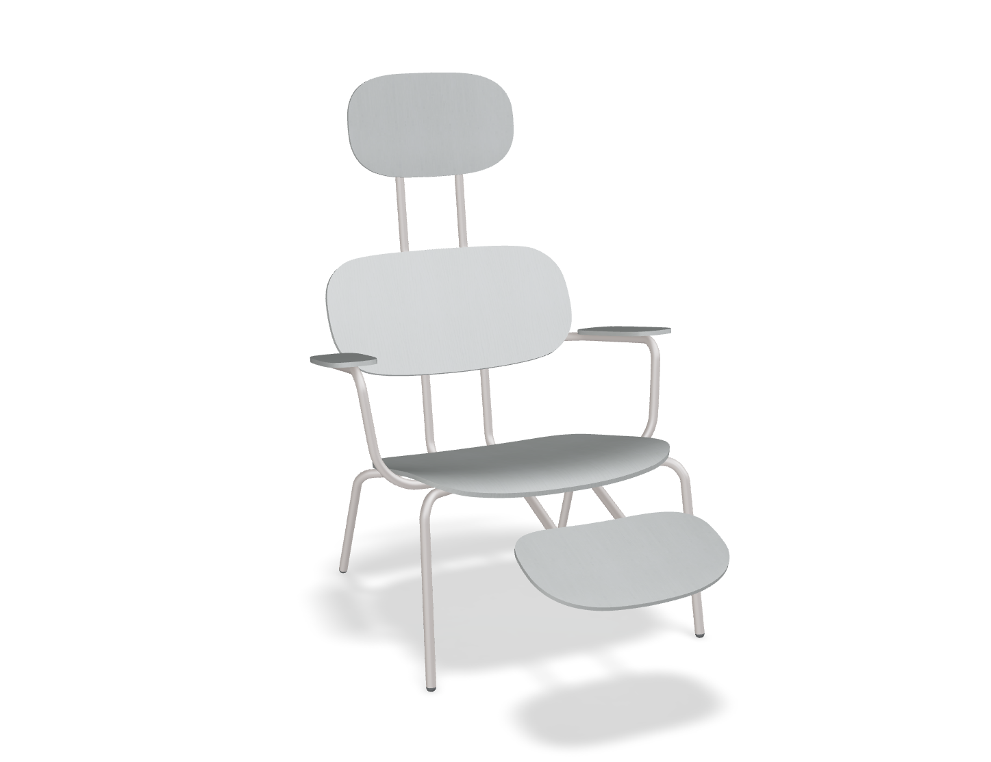Fotel z zagłówkiem NEW SCHOOL LOUNGE beżowa podstawa do salonu – .mdd