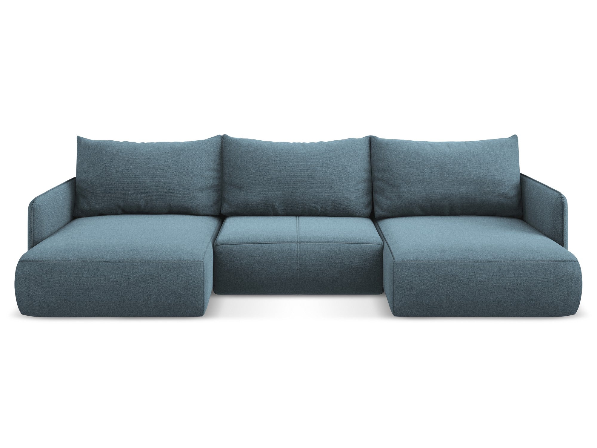 Panoramic Corner Sofa with Sleeping Function NANEA Light Blue