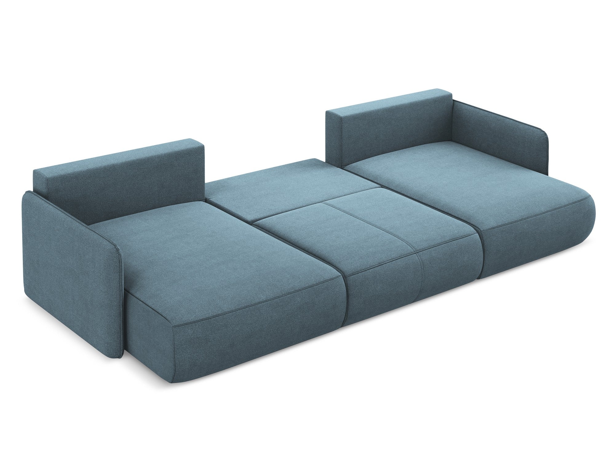 Panoramic Corner Sofa with Sleeping Function NANEA Light Blue