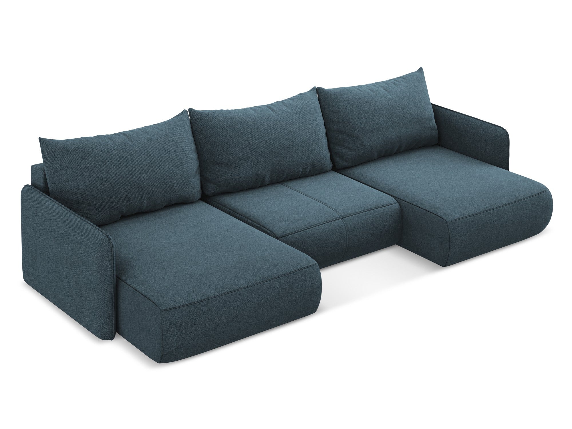 Panoramacouch mit Schlaffunktion NANEA in jeansblau