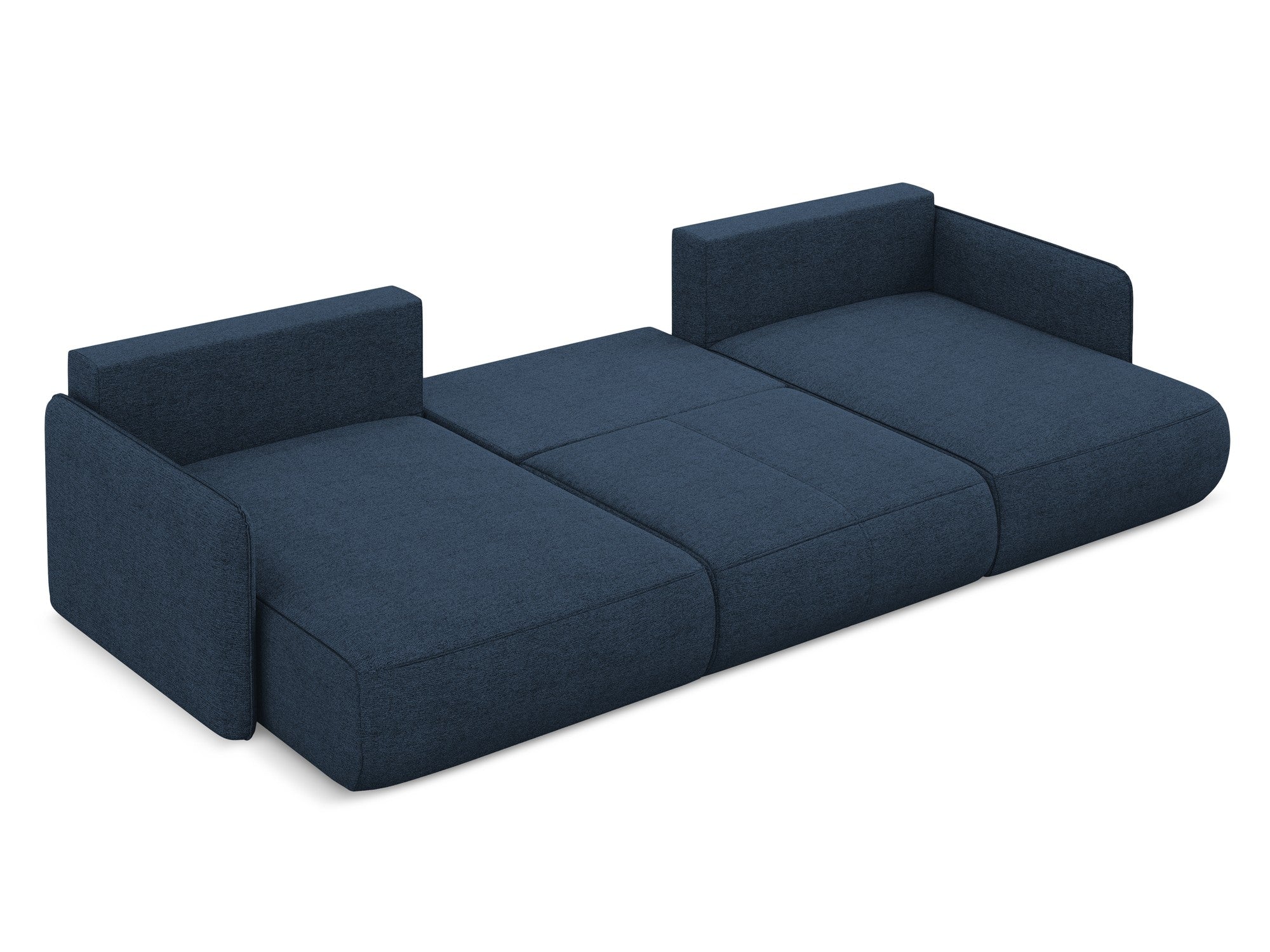 Panoramic Corner Sofa with Sleeping Function NANEA Royal Blue Chenille