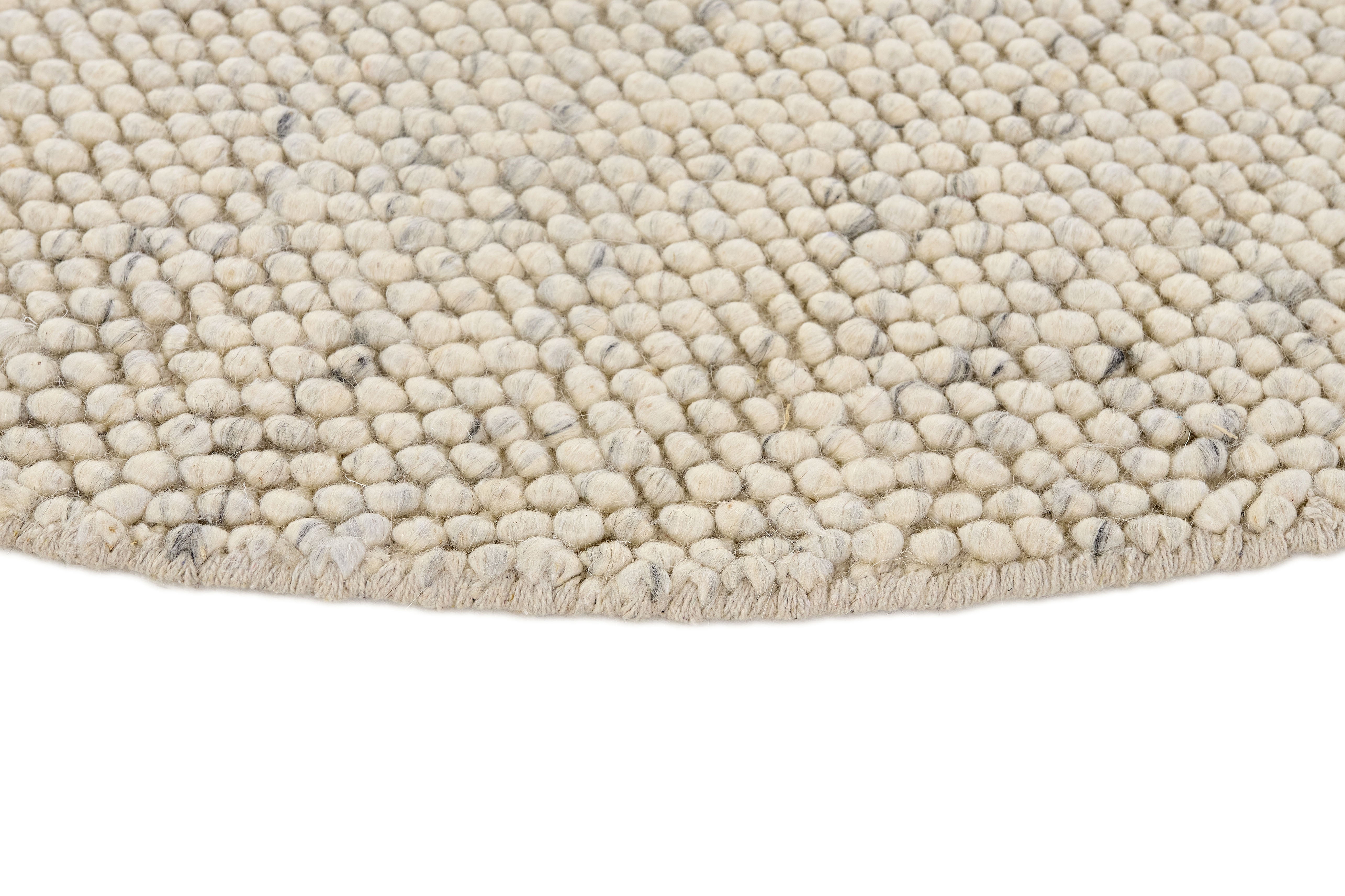 BUBBLES round carpet gray-beige