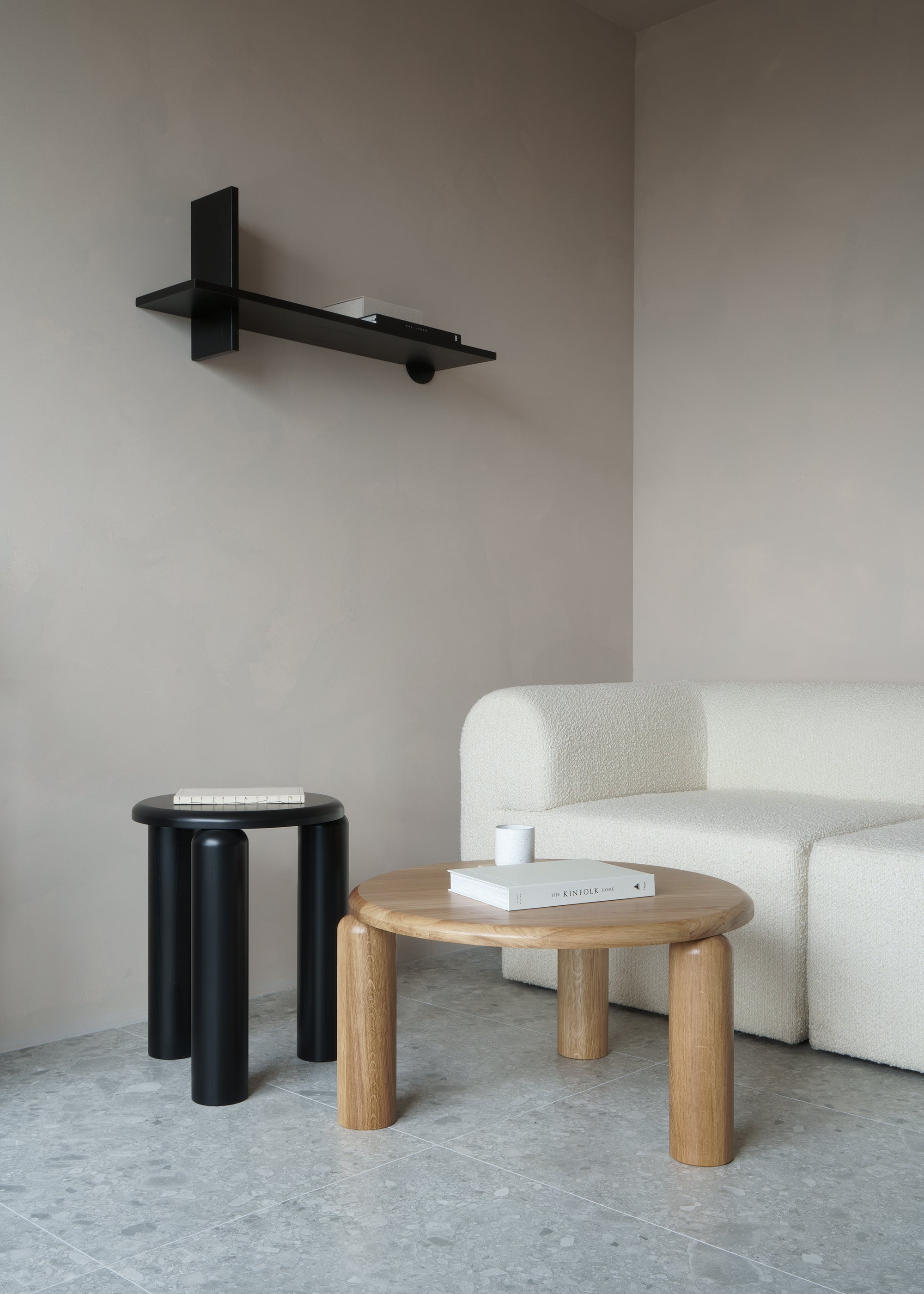 NEO koffietafel bordeaux ashenhout