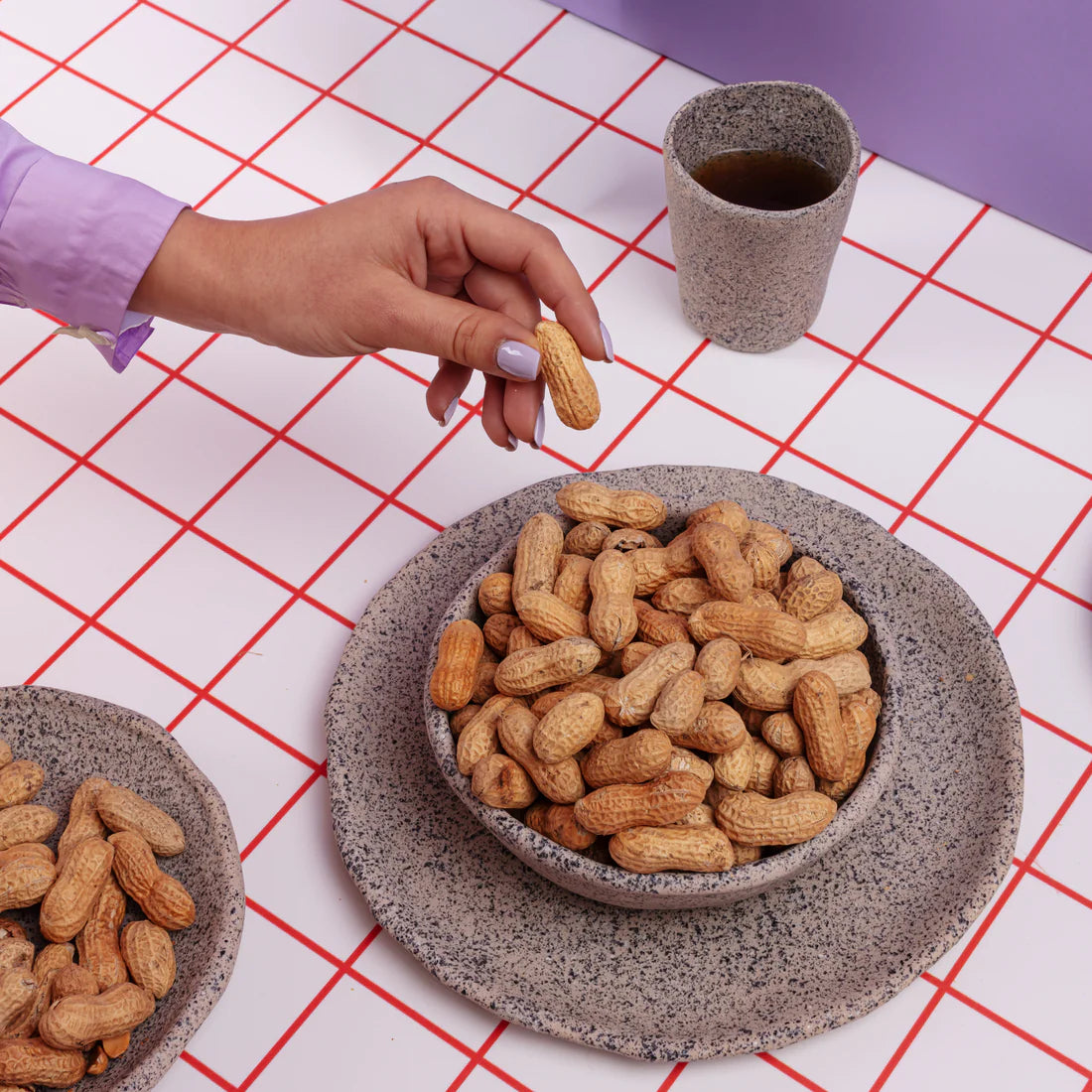 diepe bord NEWLITHIC grijs porselein