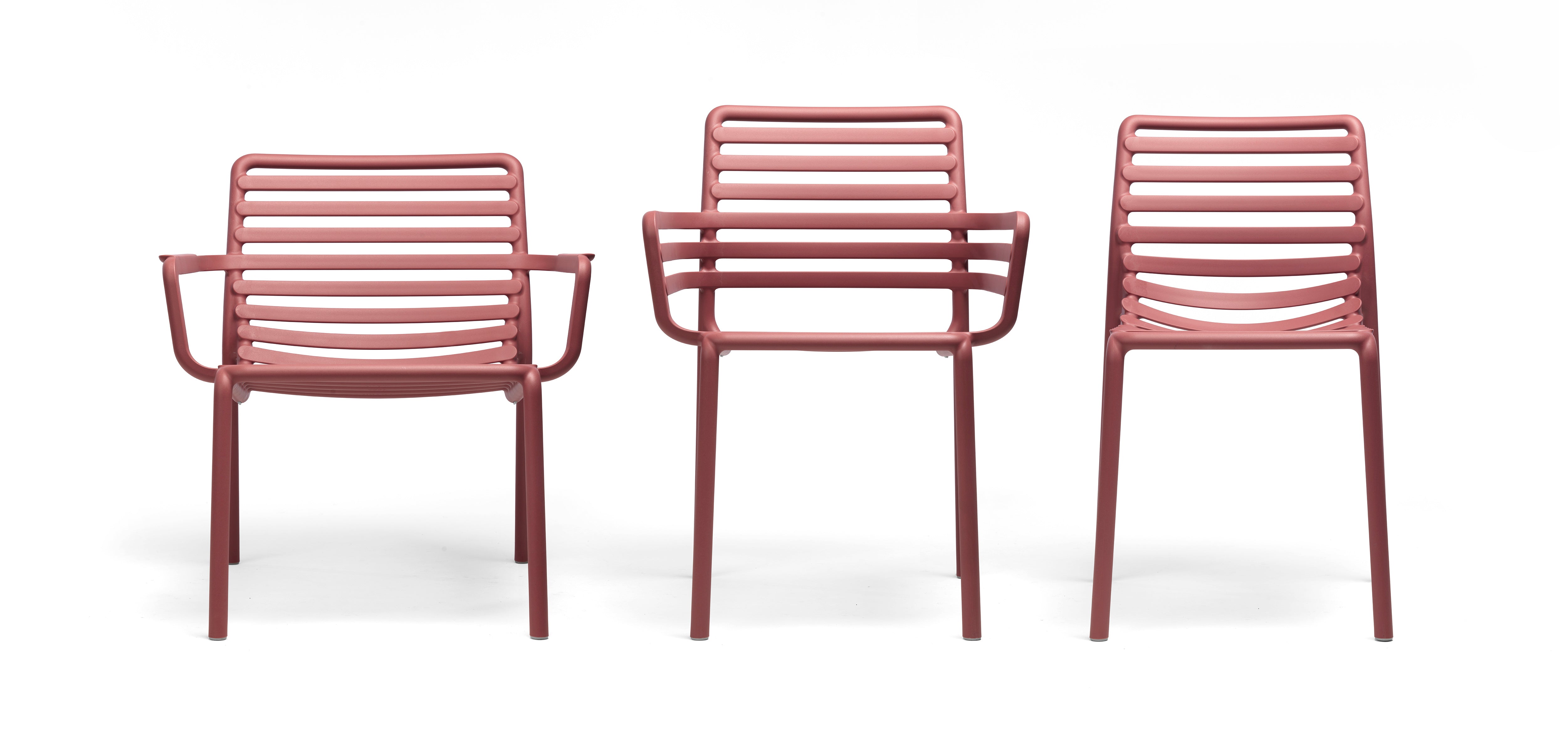 Outdoor chair with armrests DOGA cappuccino