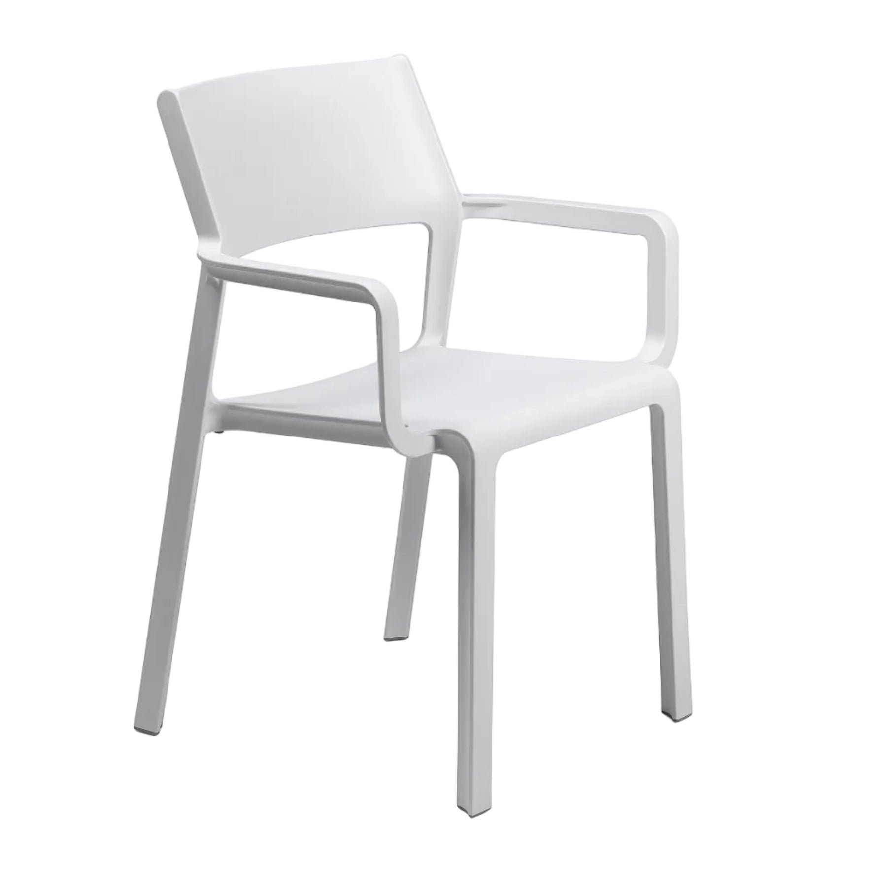 TRILL White Outdoor Chair with Armrests