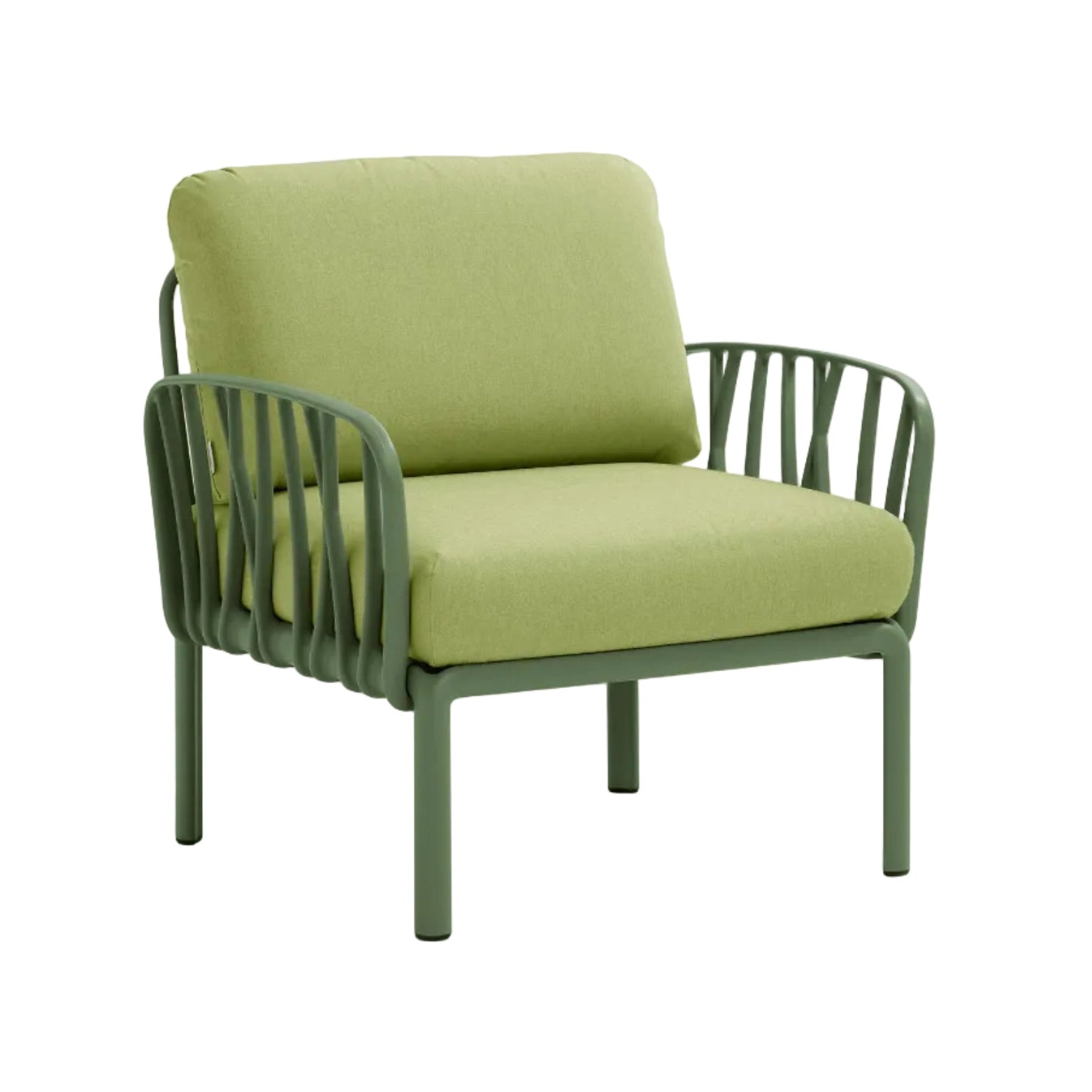 Outdoor Armchair KOMODO Green Sunbrella® with Green Agave Base