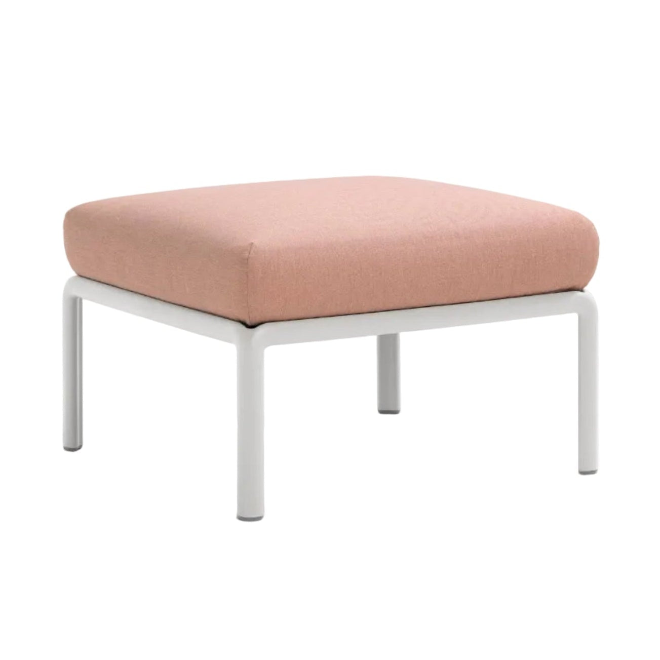 Puff für den Außenbereich KOMODO rosa mit weißem Sockel