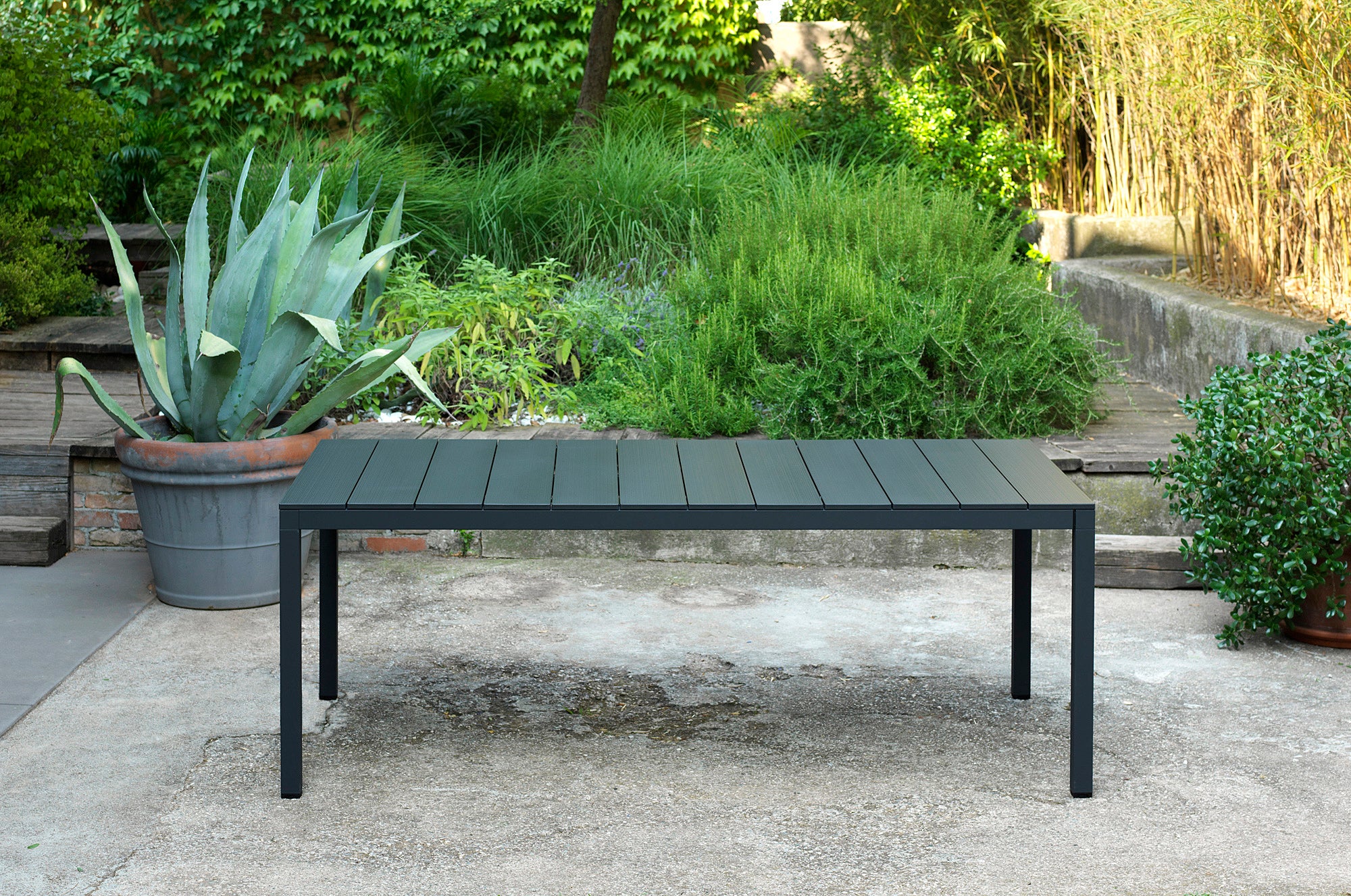Ausziehbarer Gartentisch RIO in Anthrazit