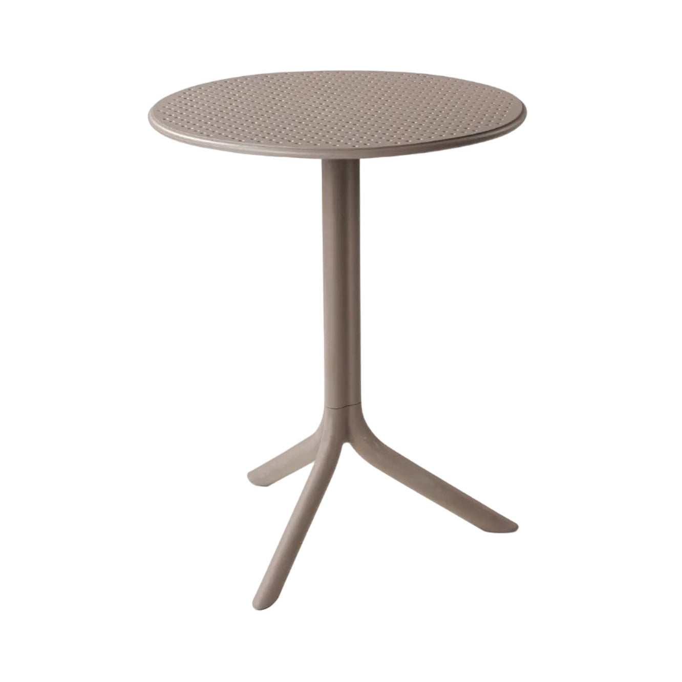 Round outdoor table with height adjustment STEP taupe