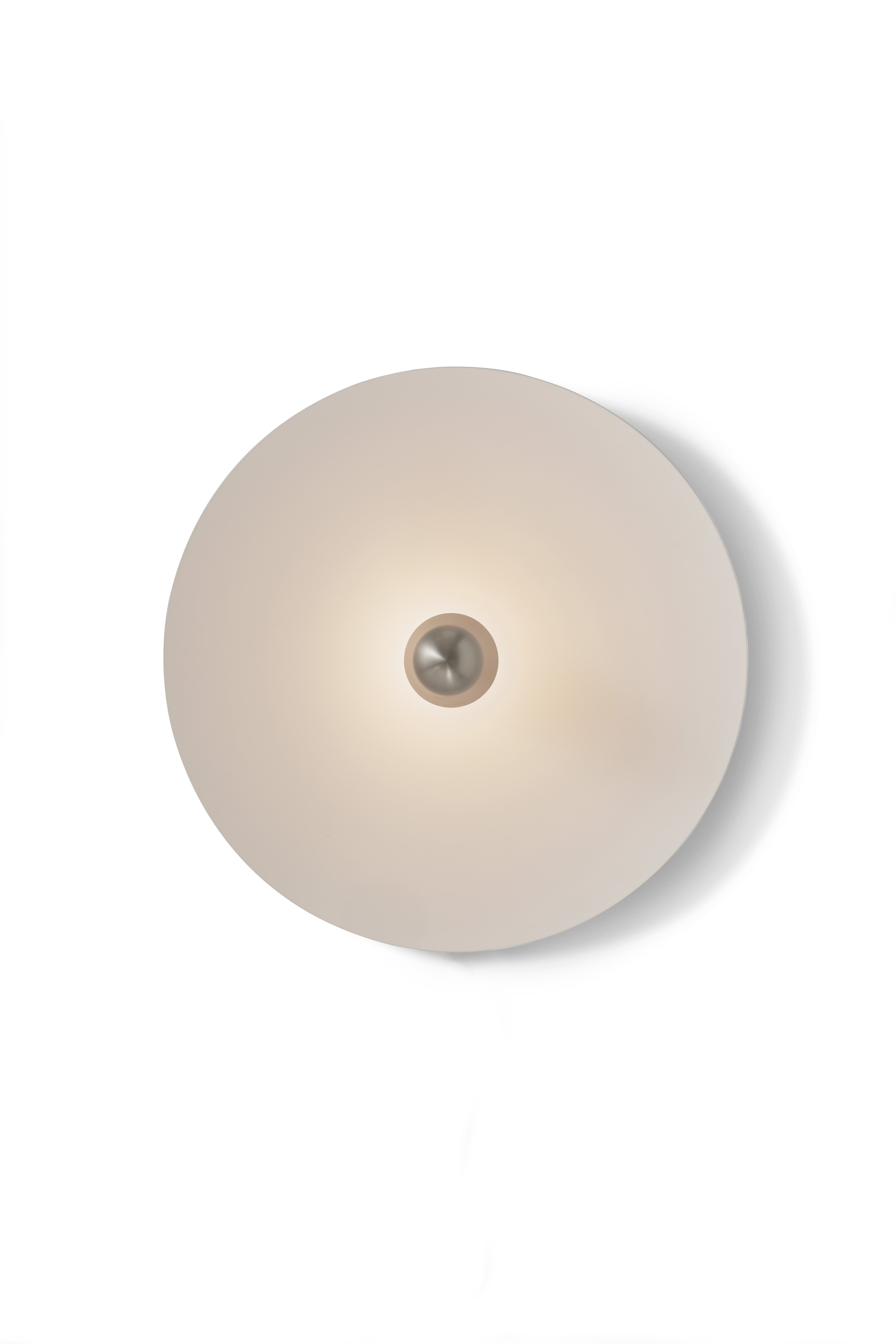 KANTARELL Wall Lamp in White with Nickel Finish