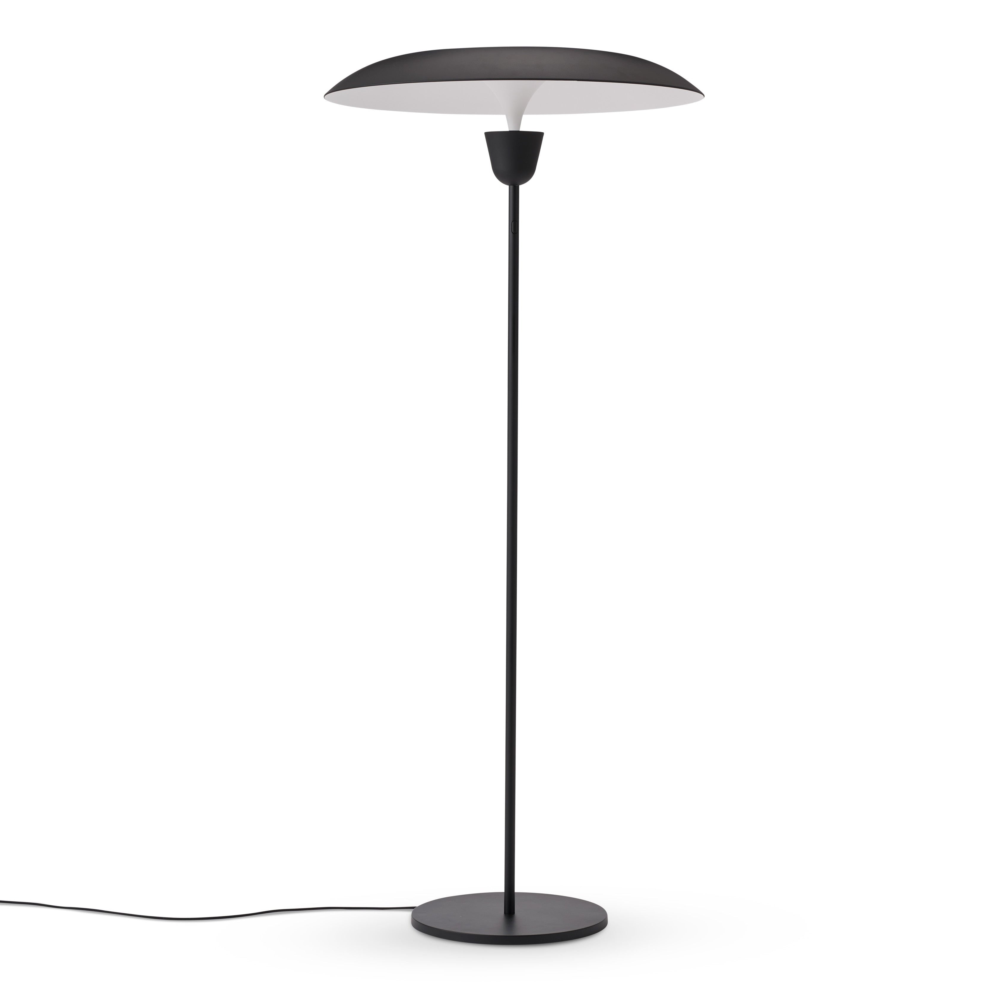Stehlampe KANTARELL schwarz mit weißem Finish