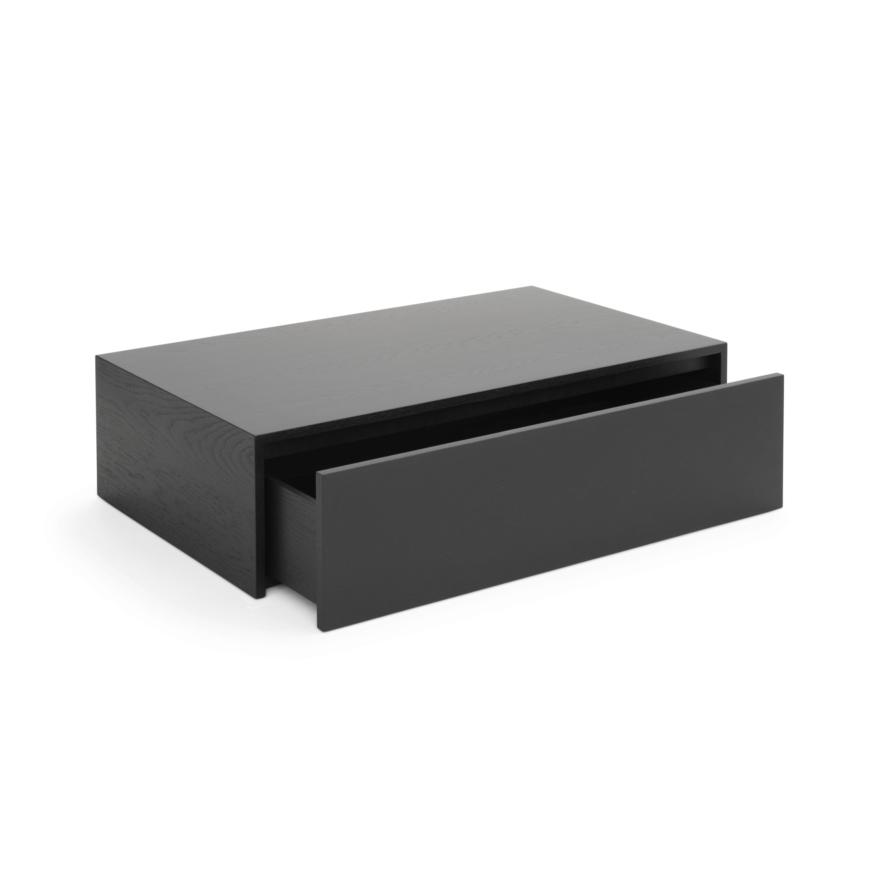 Coffee table with a drawer Mass black oak veneer