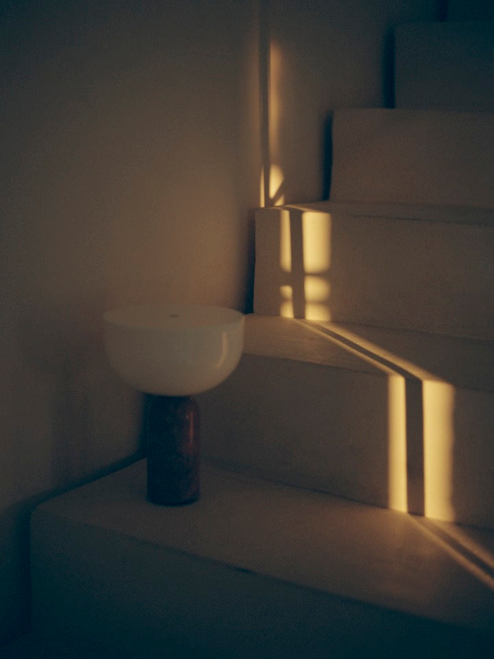 Portable lamp KIZU gray marble