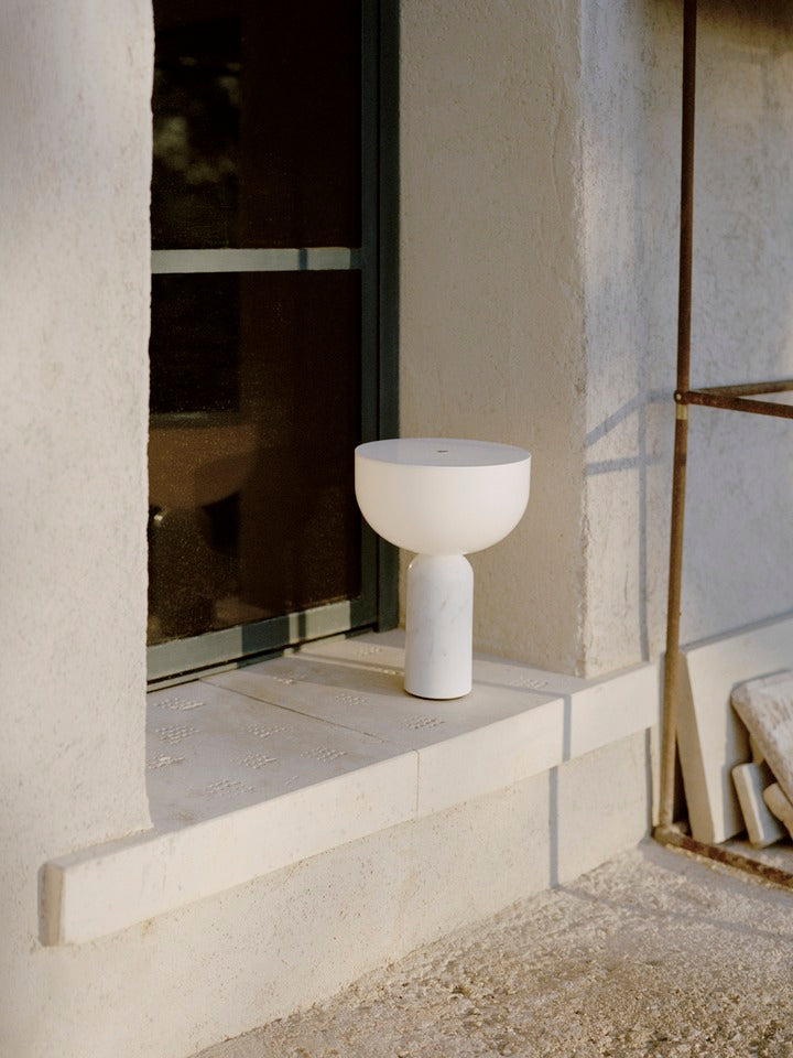 Draagbare lamp KIZU wit marmer