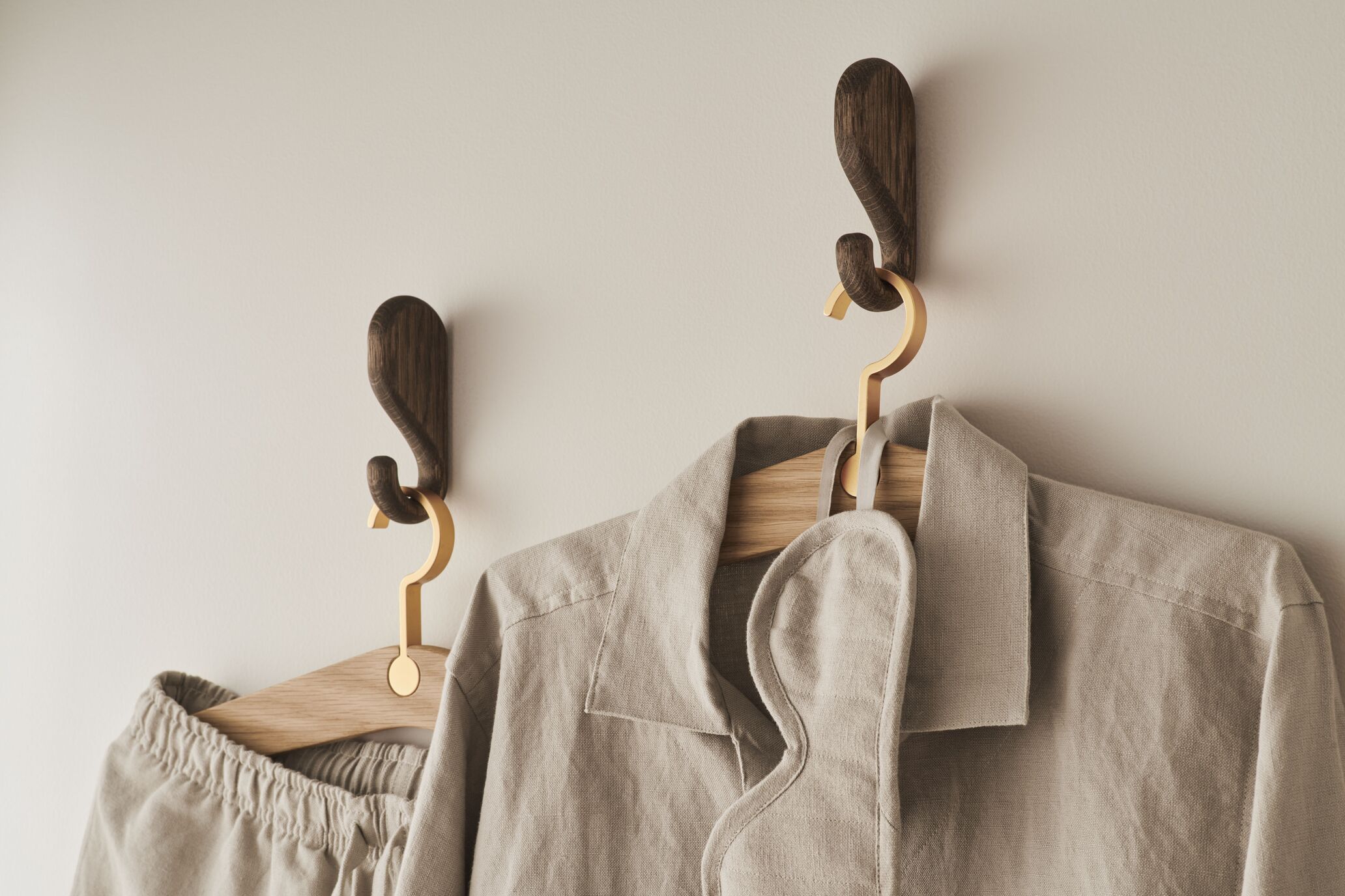 Wall hook Nob oak wood