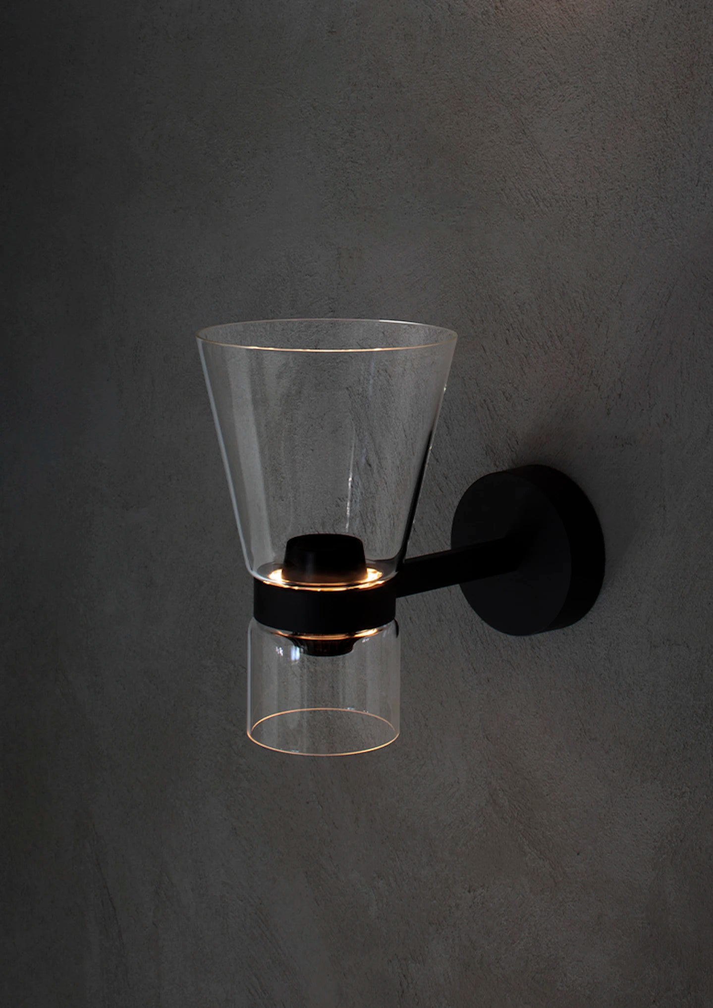 Wandleuchte NOCTURNE CONE schwarz
