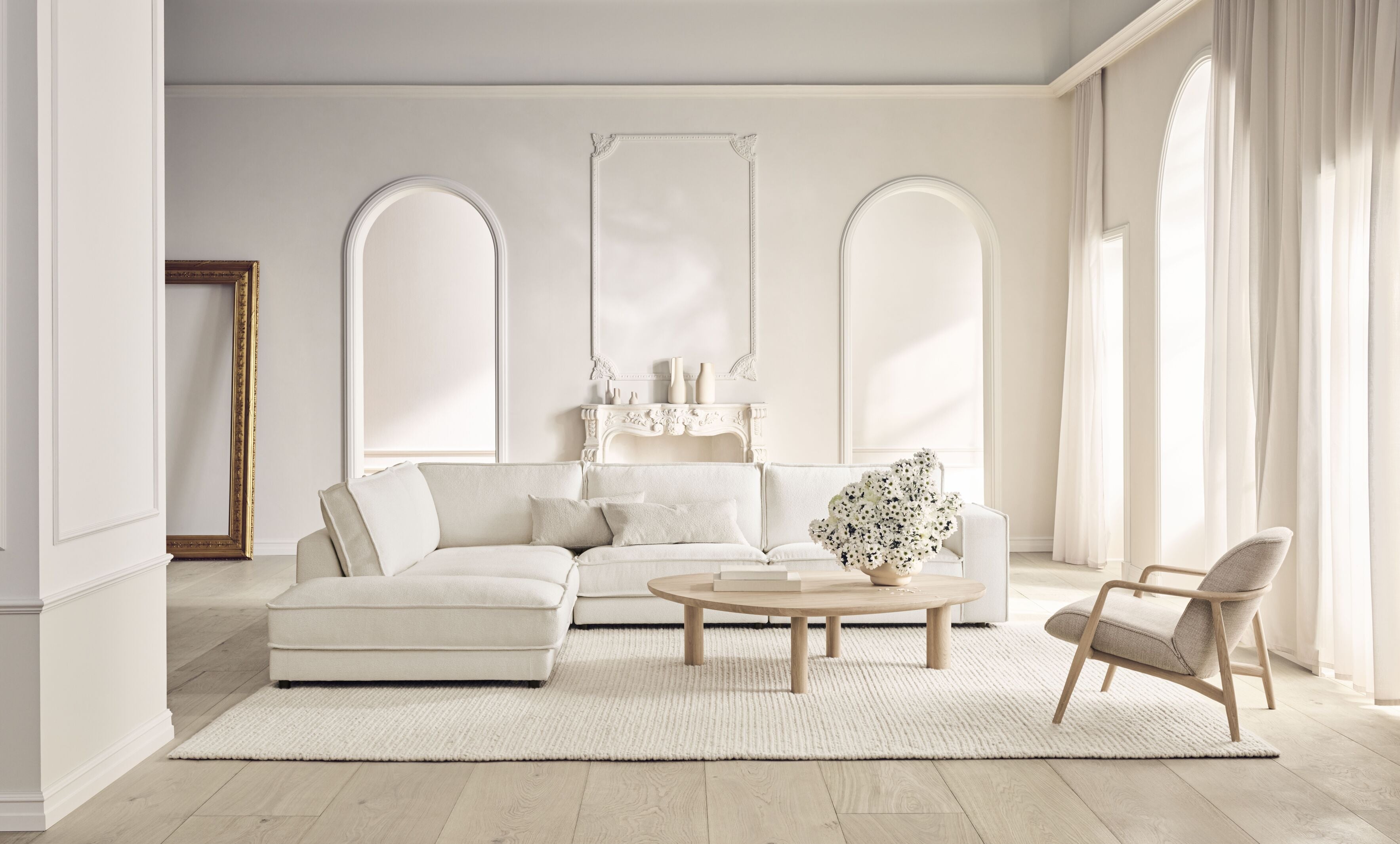 Vloerkleed FUNO lichtbeige