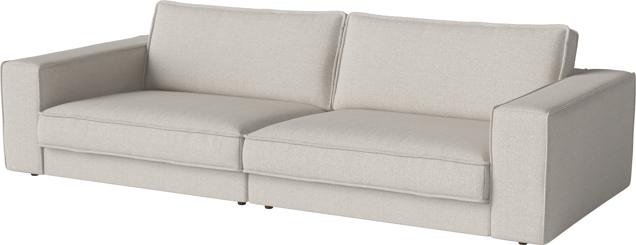 Sofa 2-module gestoffeerd NOORA zwarte basis